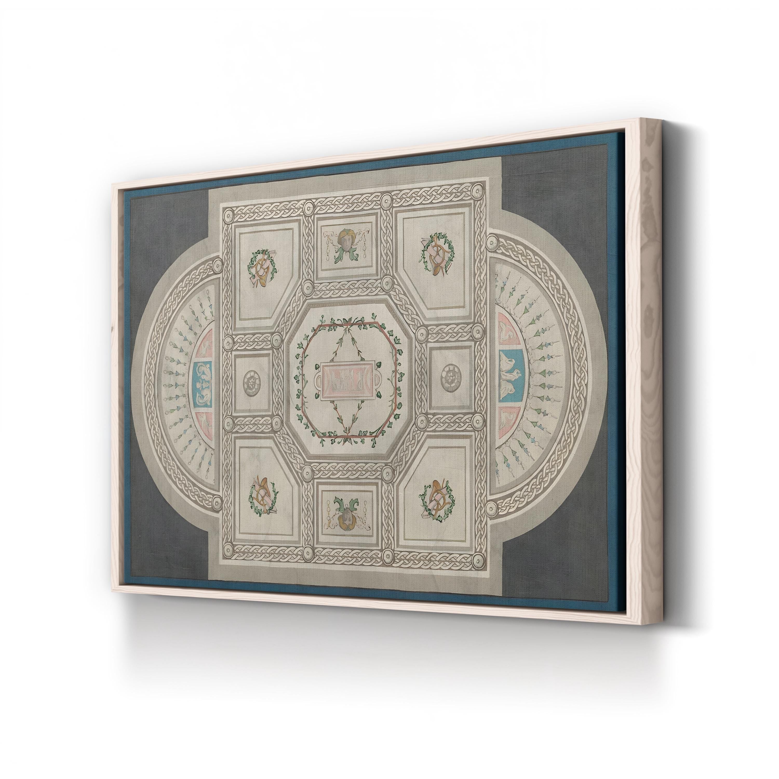 Parisian Ceiling Design by June Erica Vess canvas print in Natural framed canvas