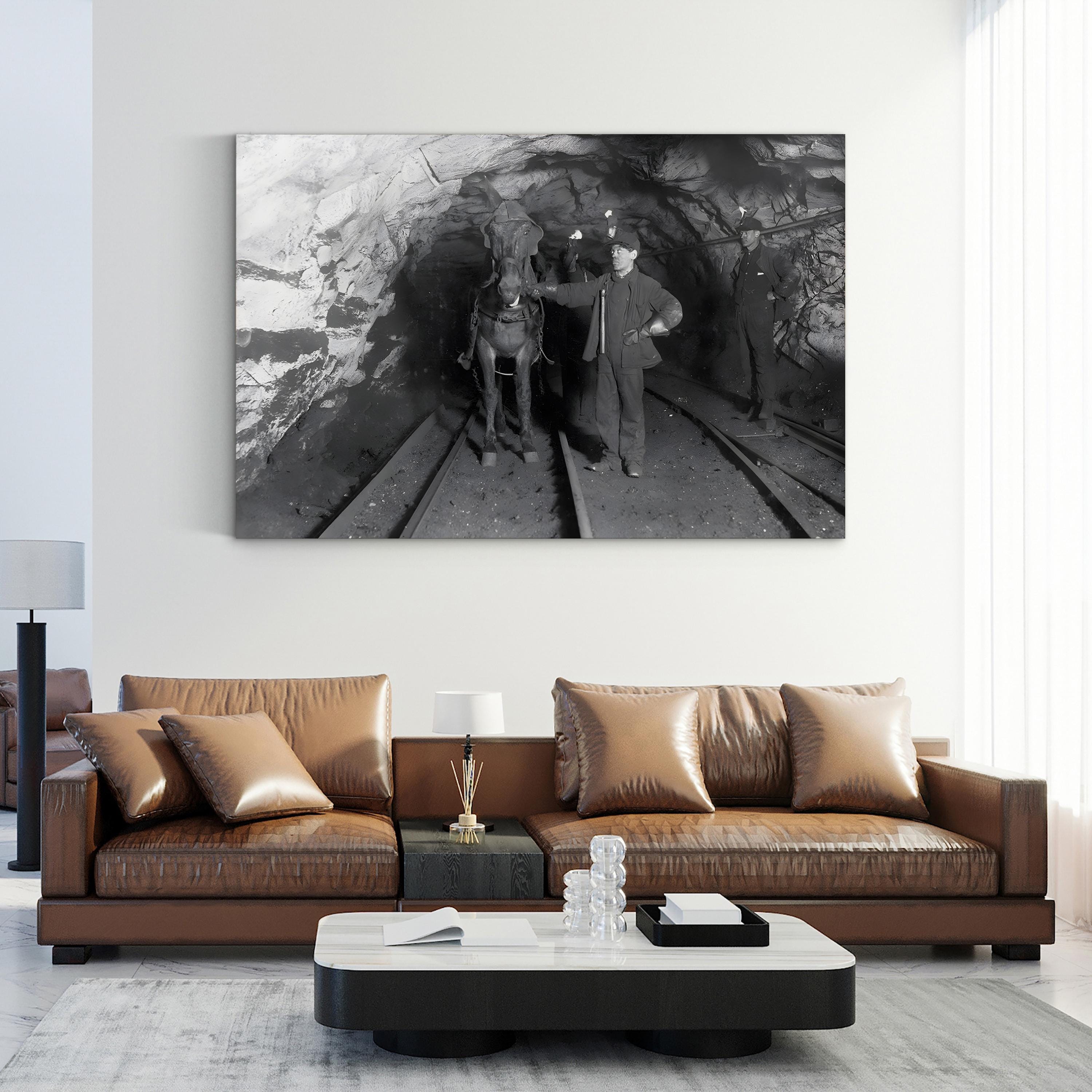 Pennsylvania Coal Mine, Early 1900s – Vintage Photography Wall Art | Industrial Canvas Print