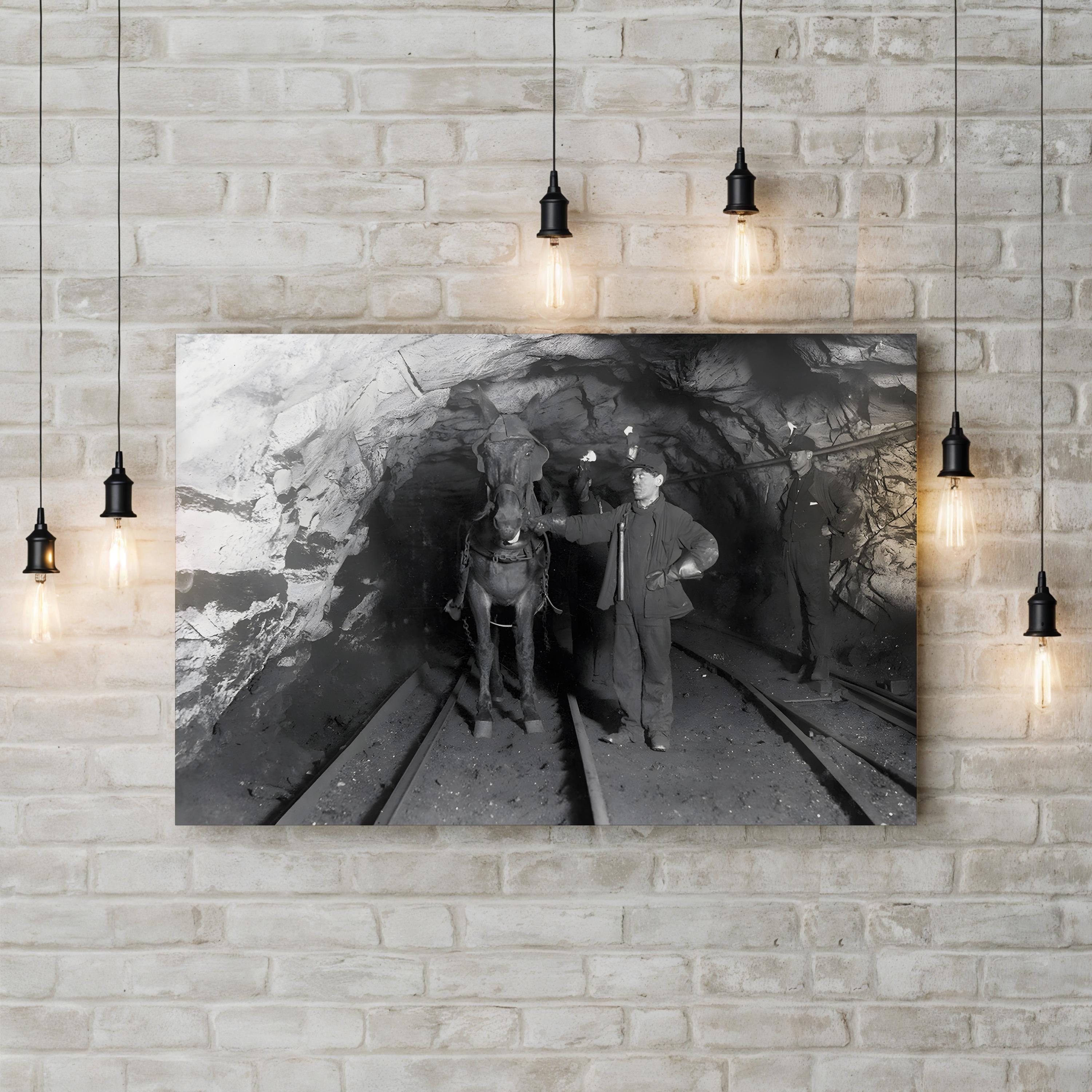 Pennsylvania Coal Mine, Early 1900s – Vintage Photography Wall Art | Industrial Canvas Print