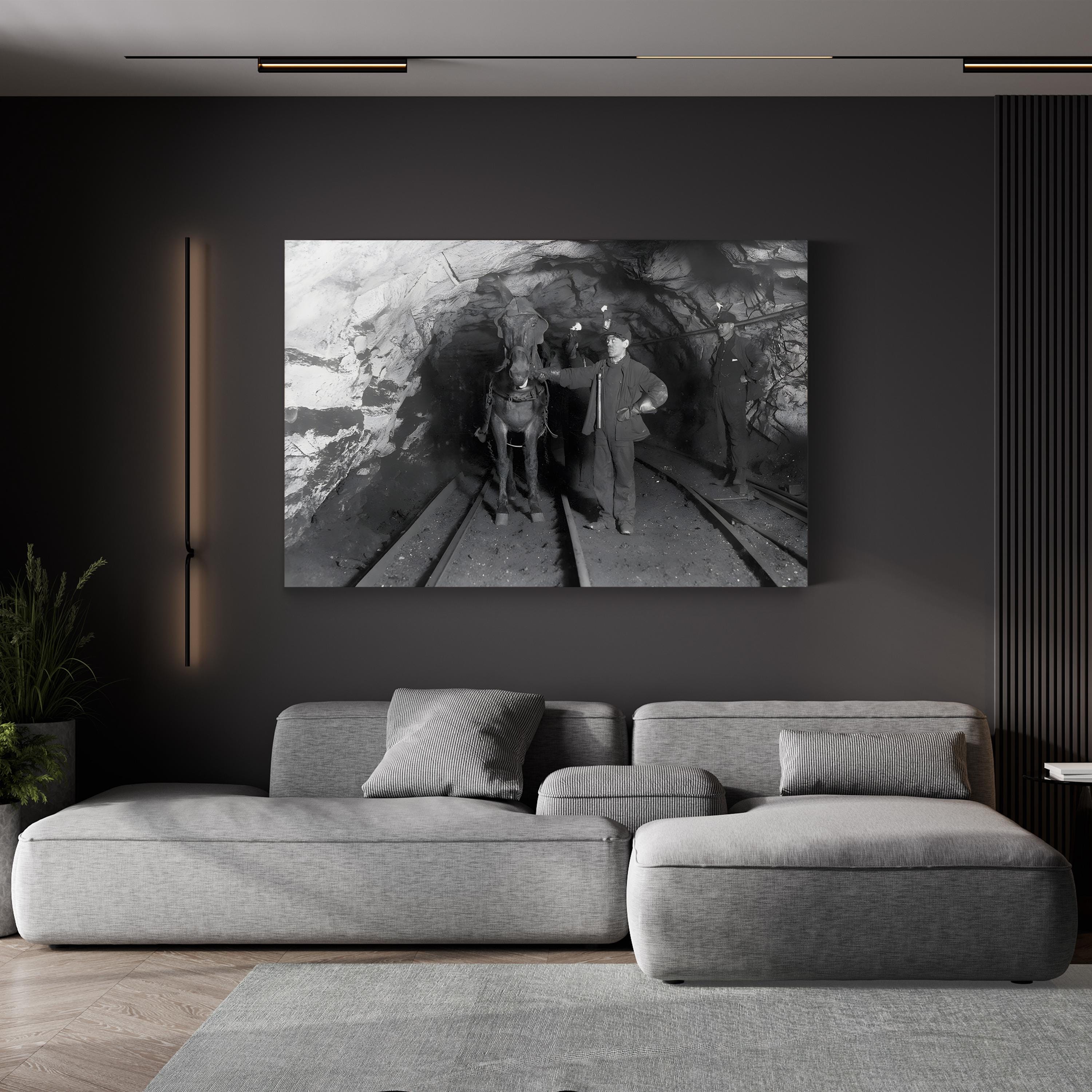Pennsylvania Coal Mine, Early 1900s – Vintage Photography Wall Art | Industrial Canvas Print