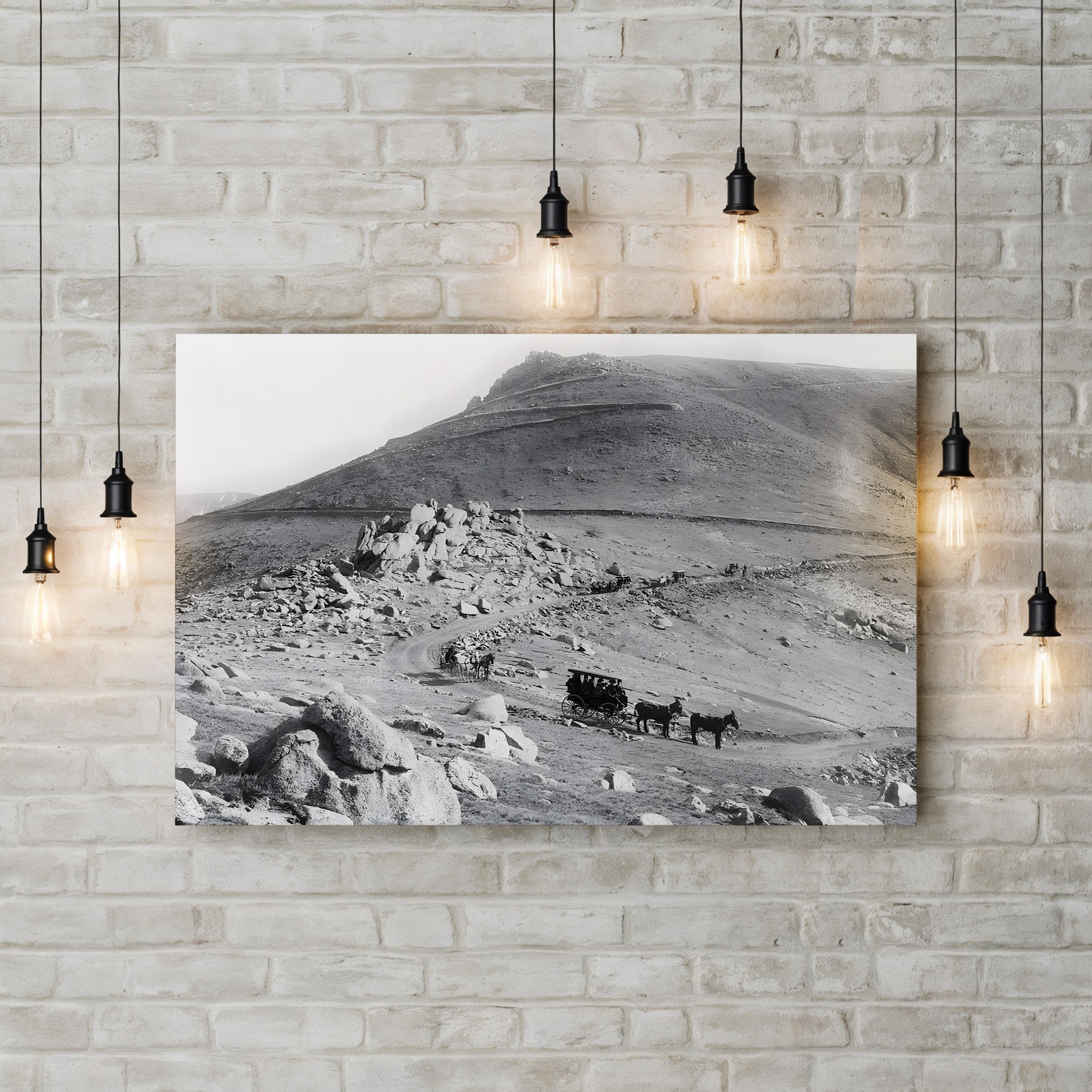 Pikes Peak, 1890s – Vintage Photography Wall Art | Rocky Mountain Canvas Print