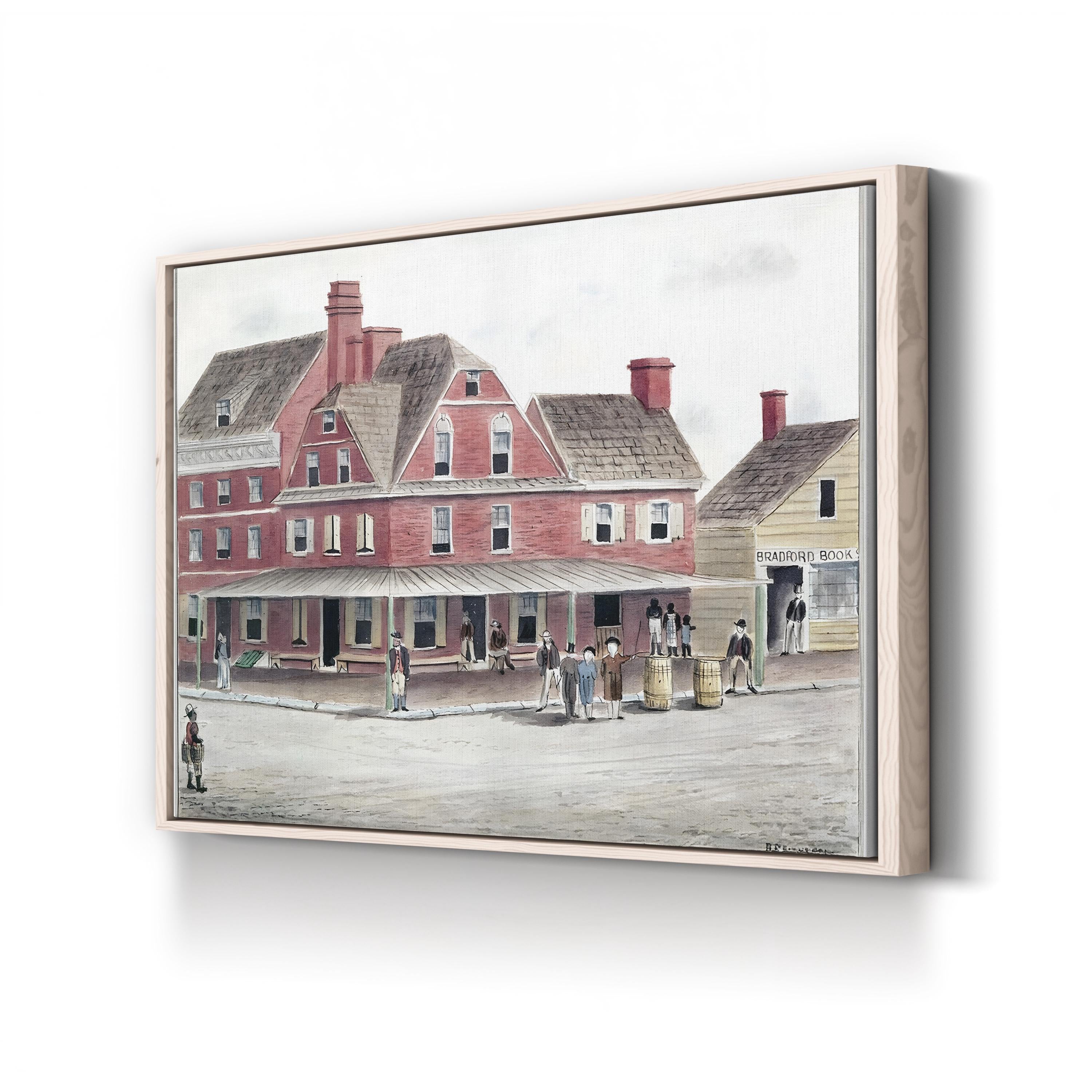 Philadelphia, 1770 – London Coffee House Historic Watercolor Wall Art by Benjamin Ridgeway Evans