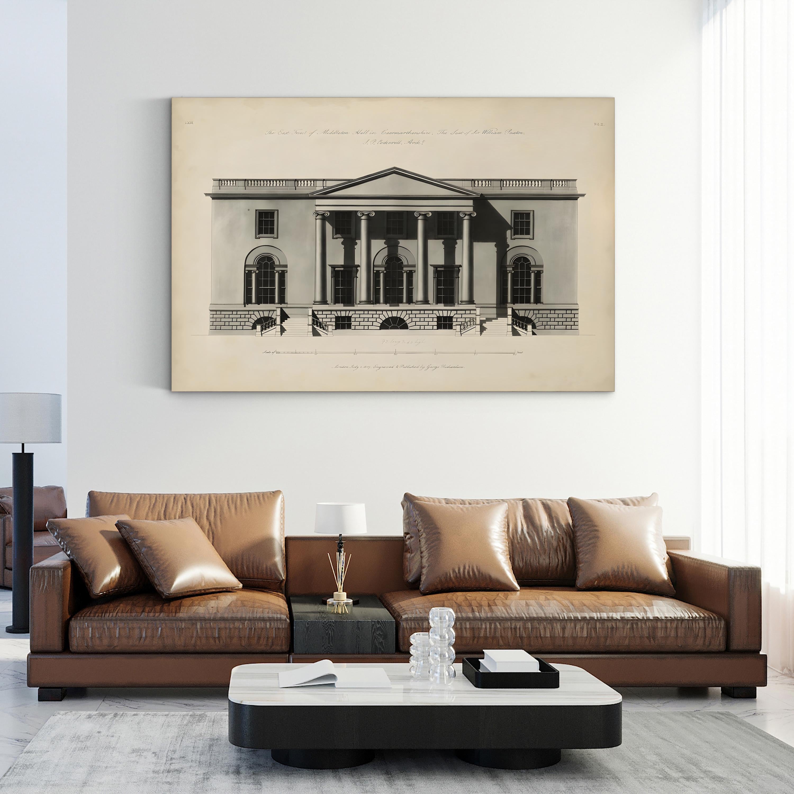 Richardson Architecture I Wall Art – Black and White Classical Architectural Print
