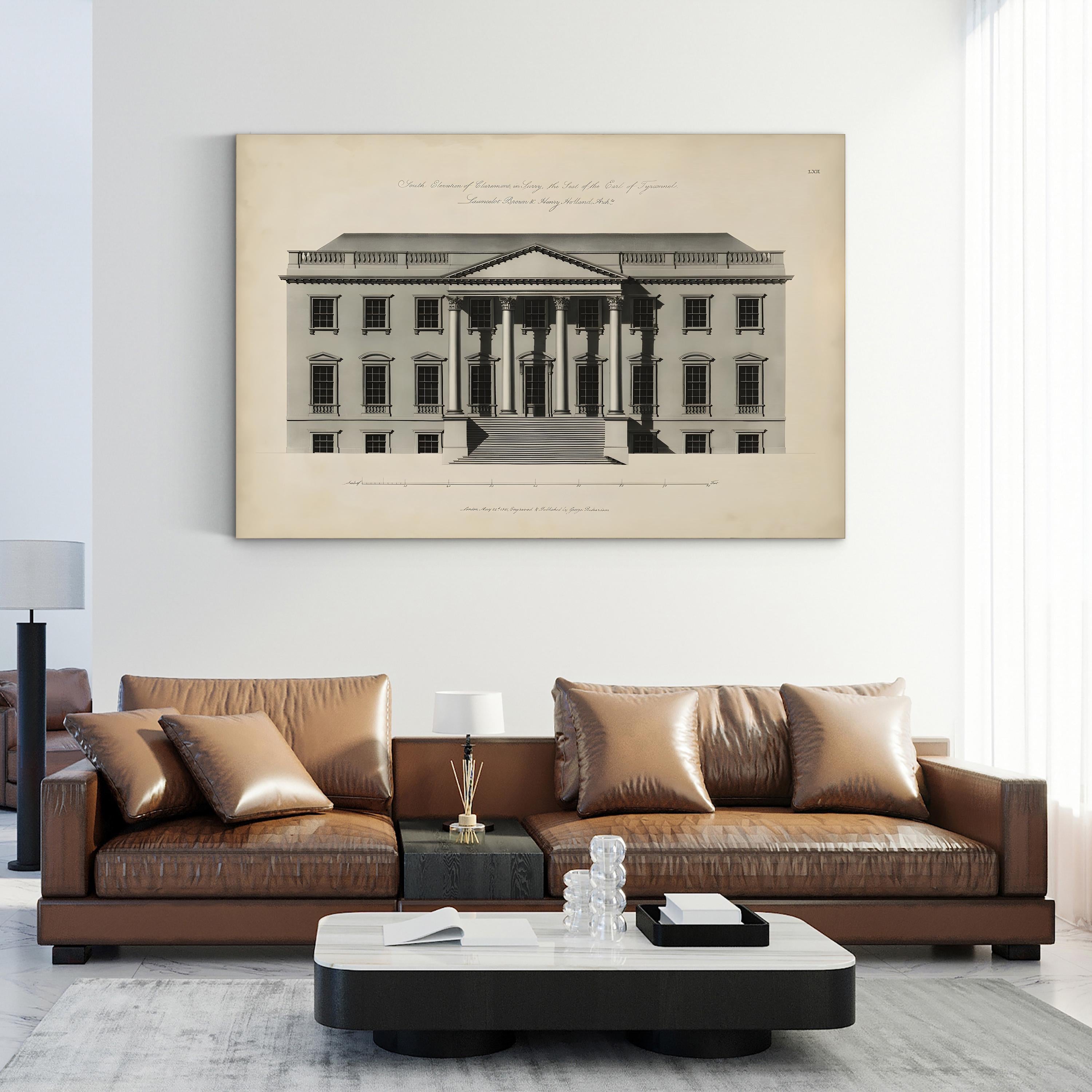 Richardson Architecture Print: Elegant Black and White Vintage Wall Art