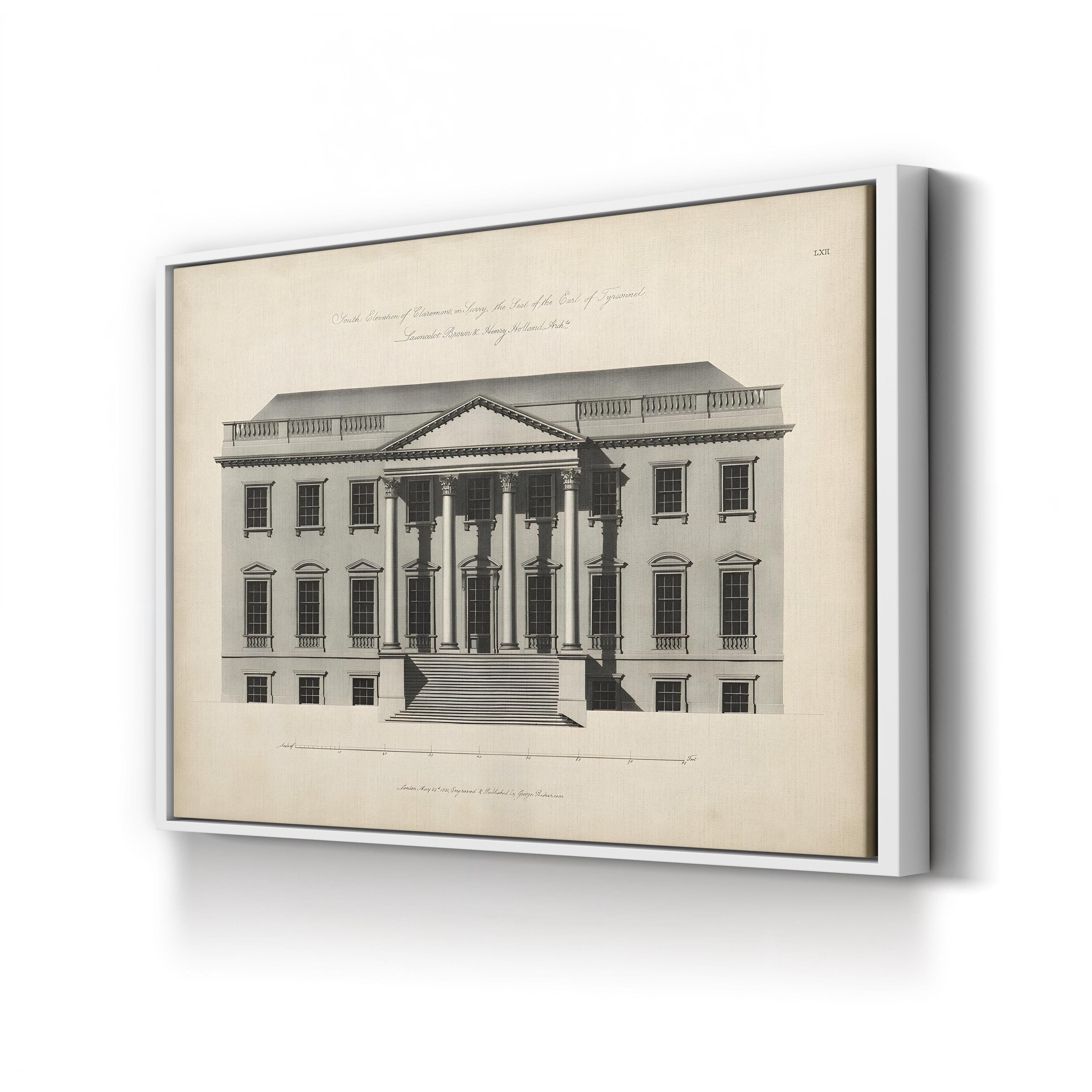 Richardson Architecture Print: Elegant Black and White Vintage Wall Art