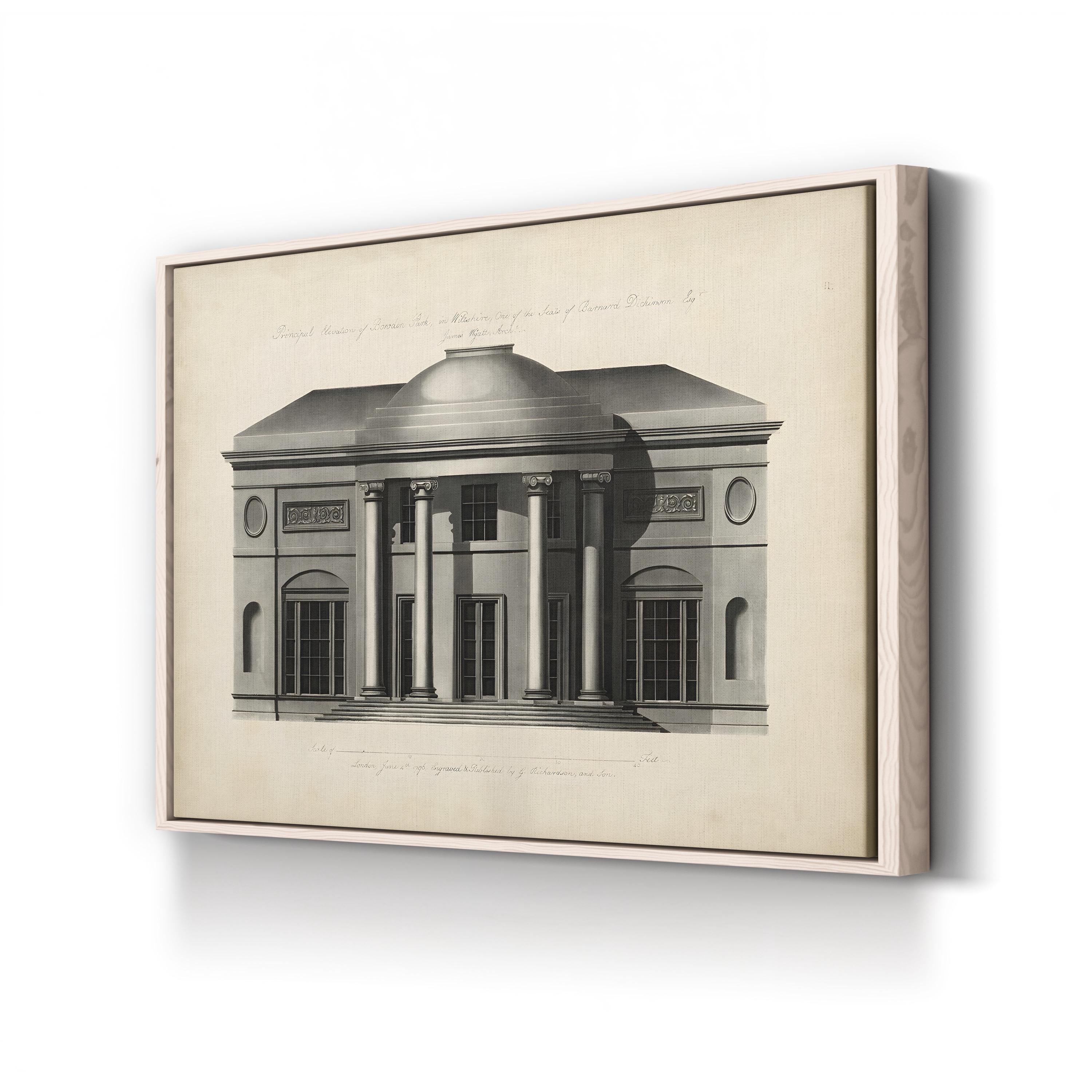 Richardson Architecture III Wall Art by George Richardson – Vintage Black & White Architectural Canvas