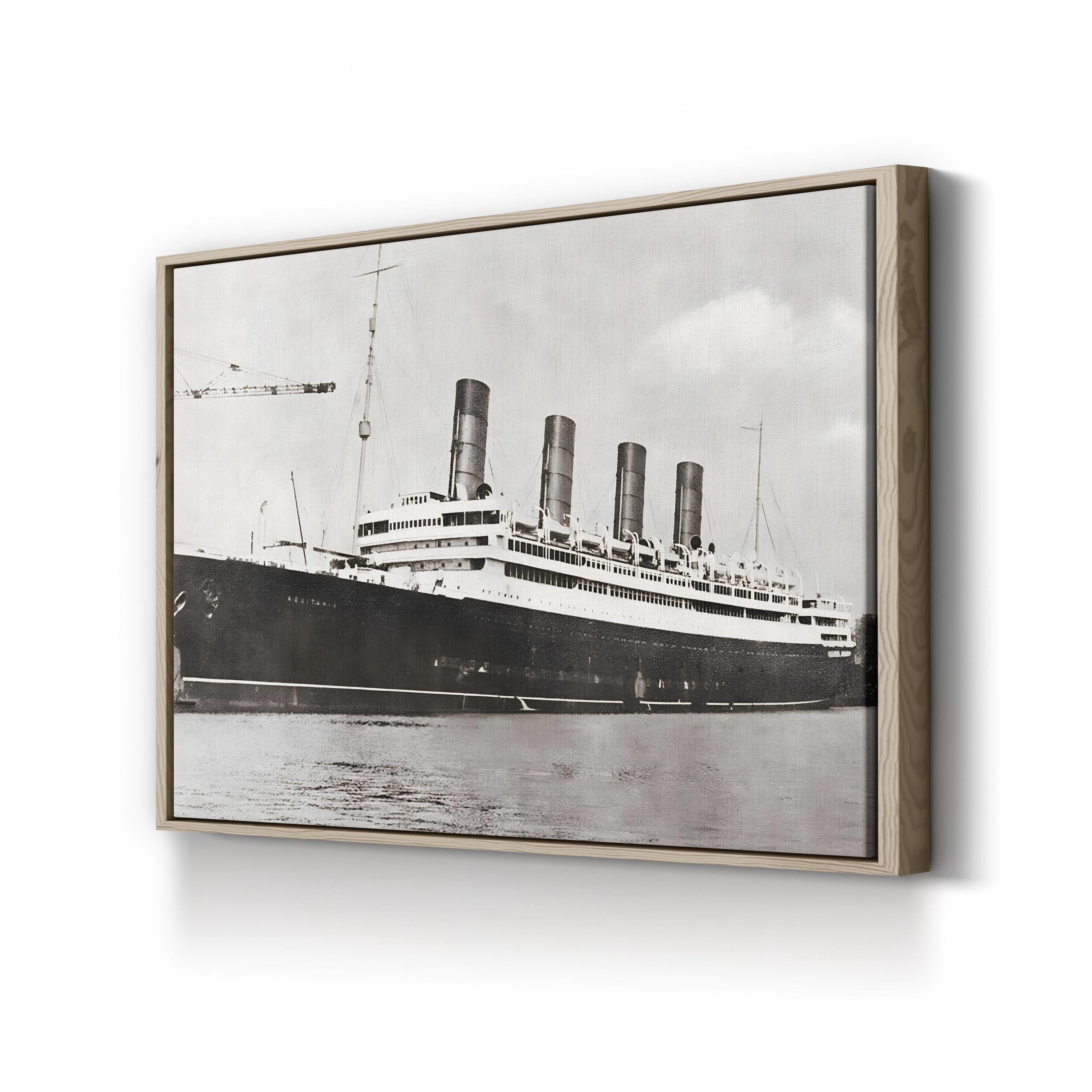 RMS Aquitania, Cunard Line Ocean Liner in 1913 Wall Art – Historic Nautical Canvas Print