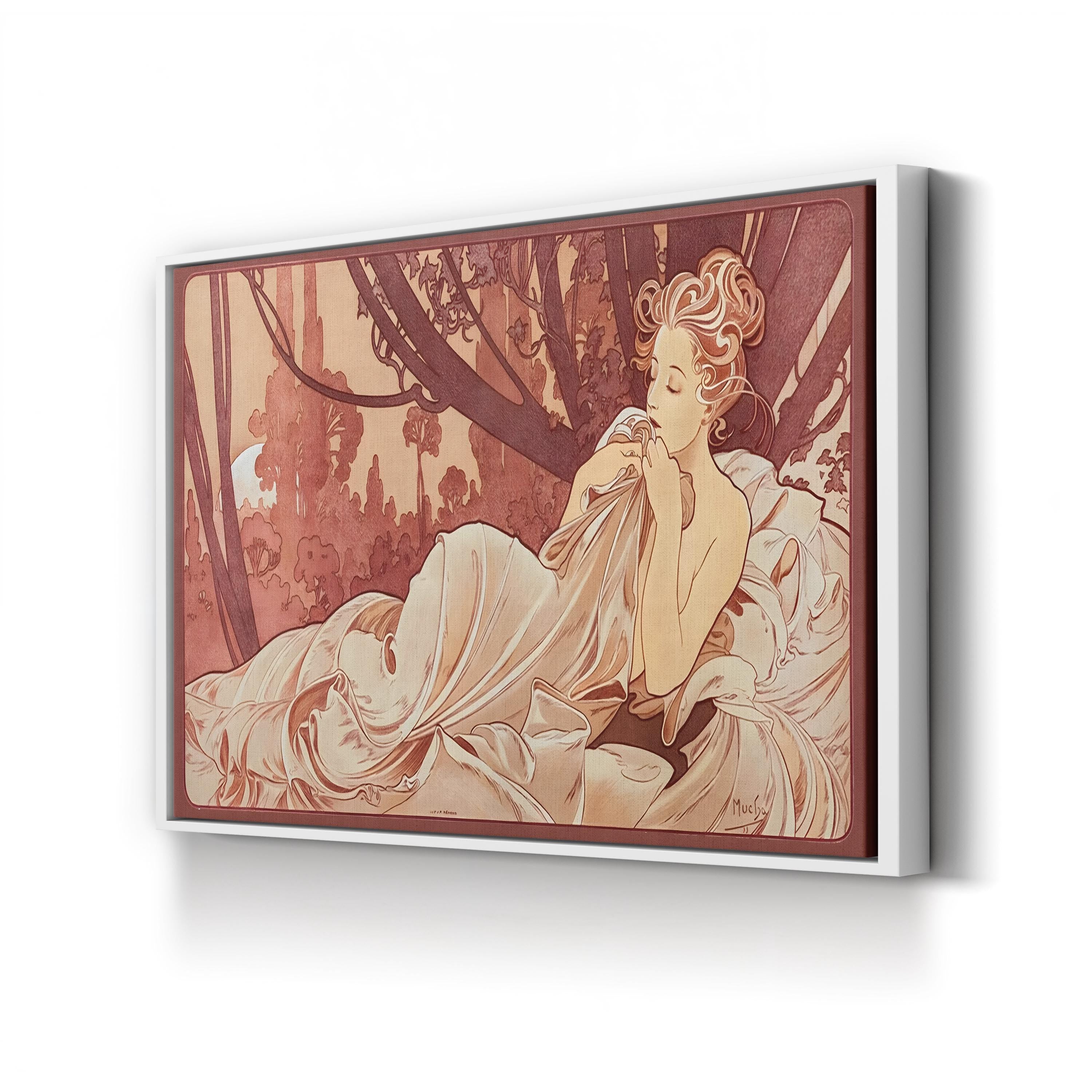 Sepia Mucha Wall Art by Vintage Apple Collection – Classical Figurative Illustration