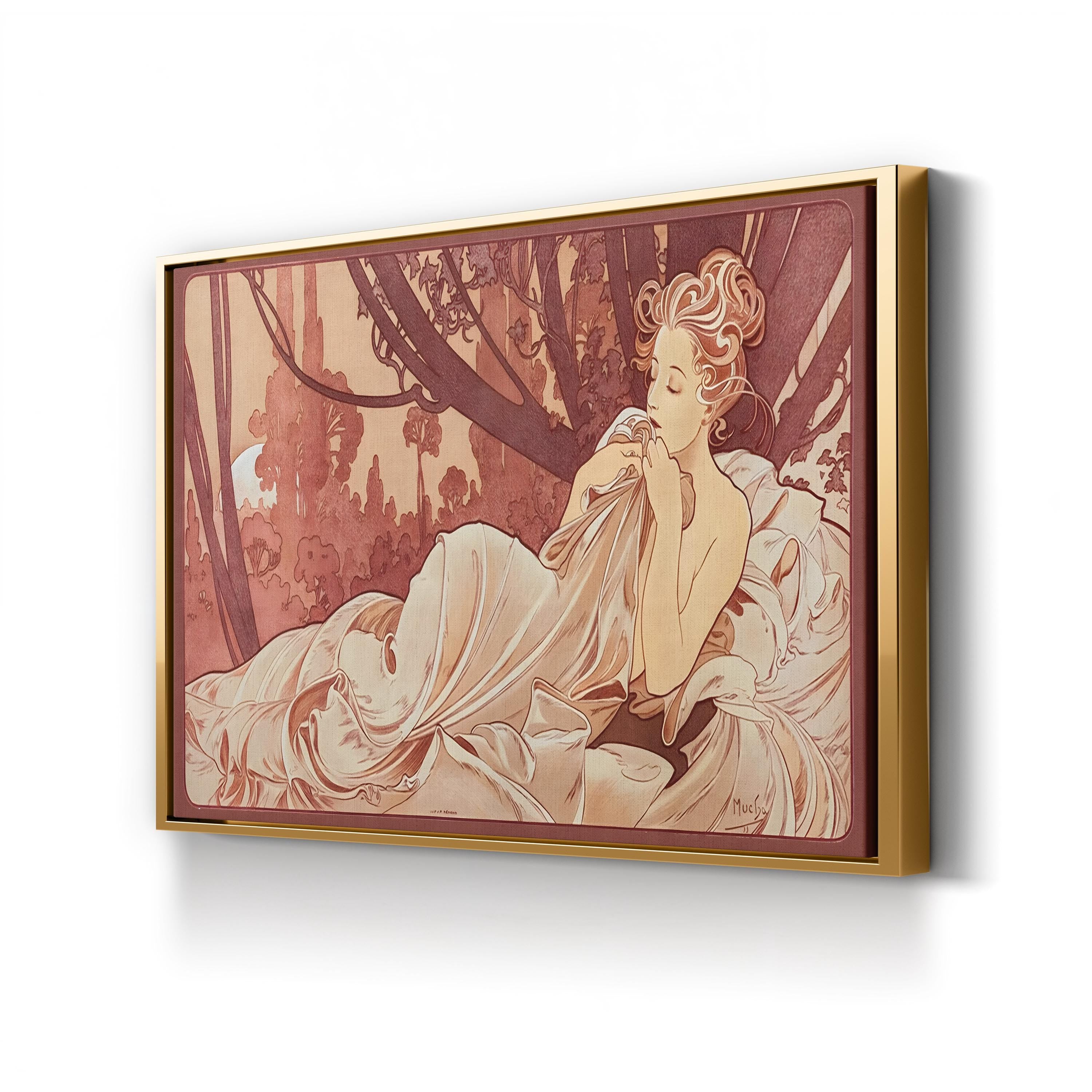 Sepia Mucha Wall Art by Vintage Apple Collection – Classical Figurative Illustration