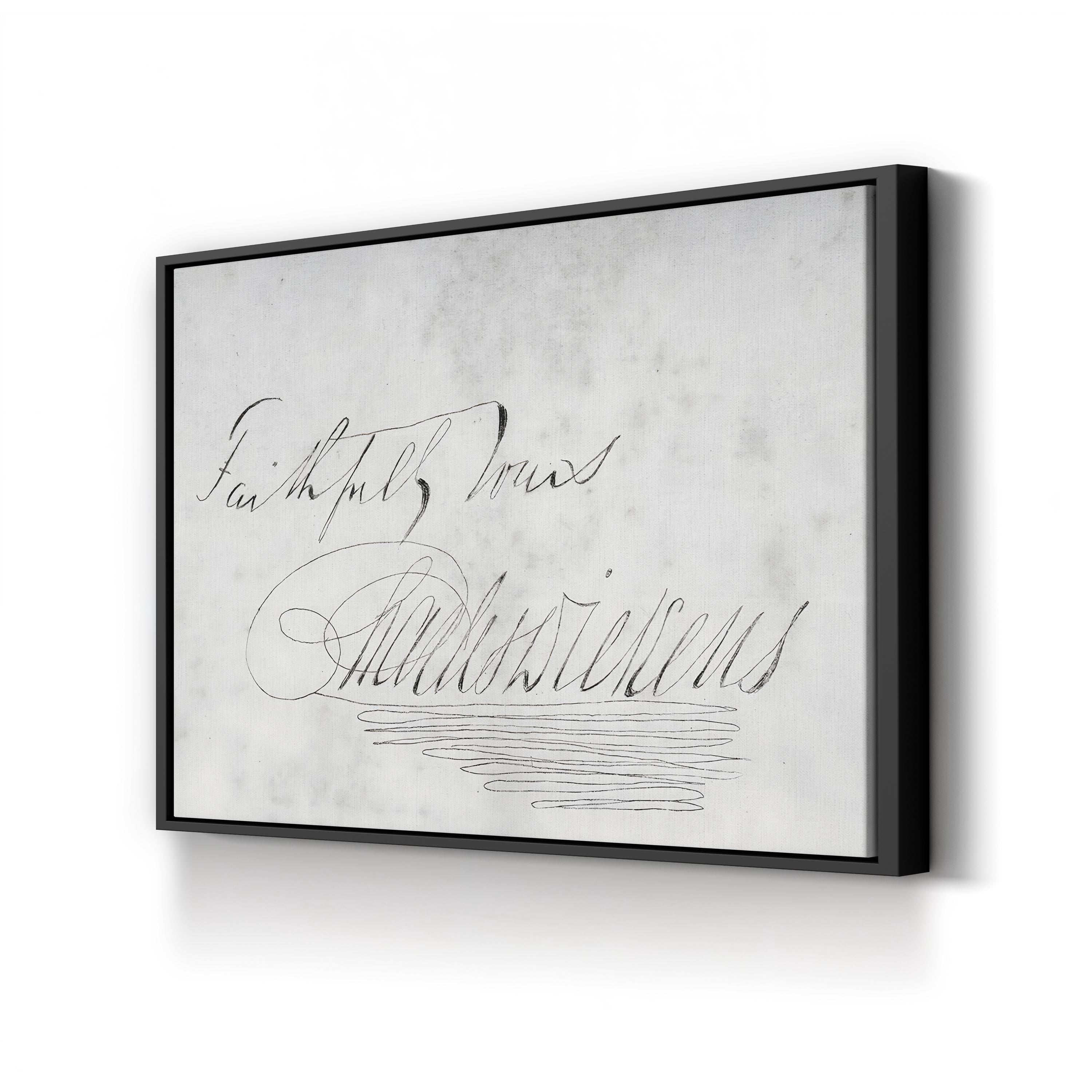 Signature of Charles Dickens, 1812–1870 from Bleak House Wall Art | Victorian Literary Manuscript Print