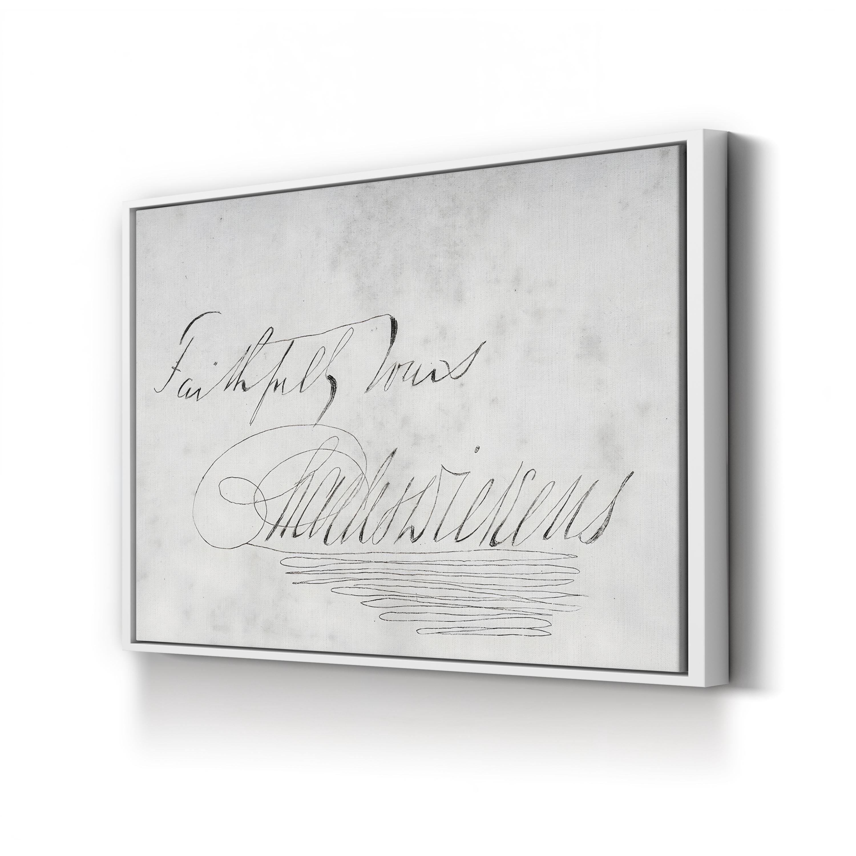 Signature of Charles Dickens, 1812–1870 from Bleak House Wall Art | Victorian Literary Manuscript Print