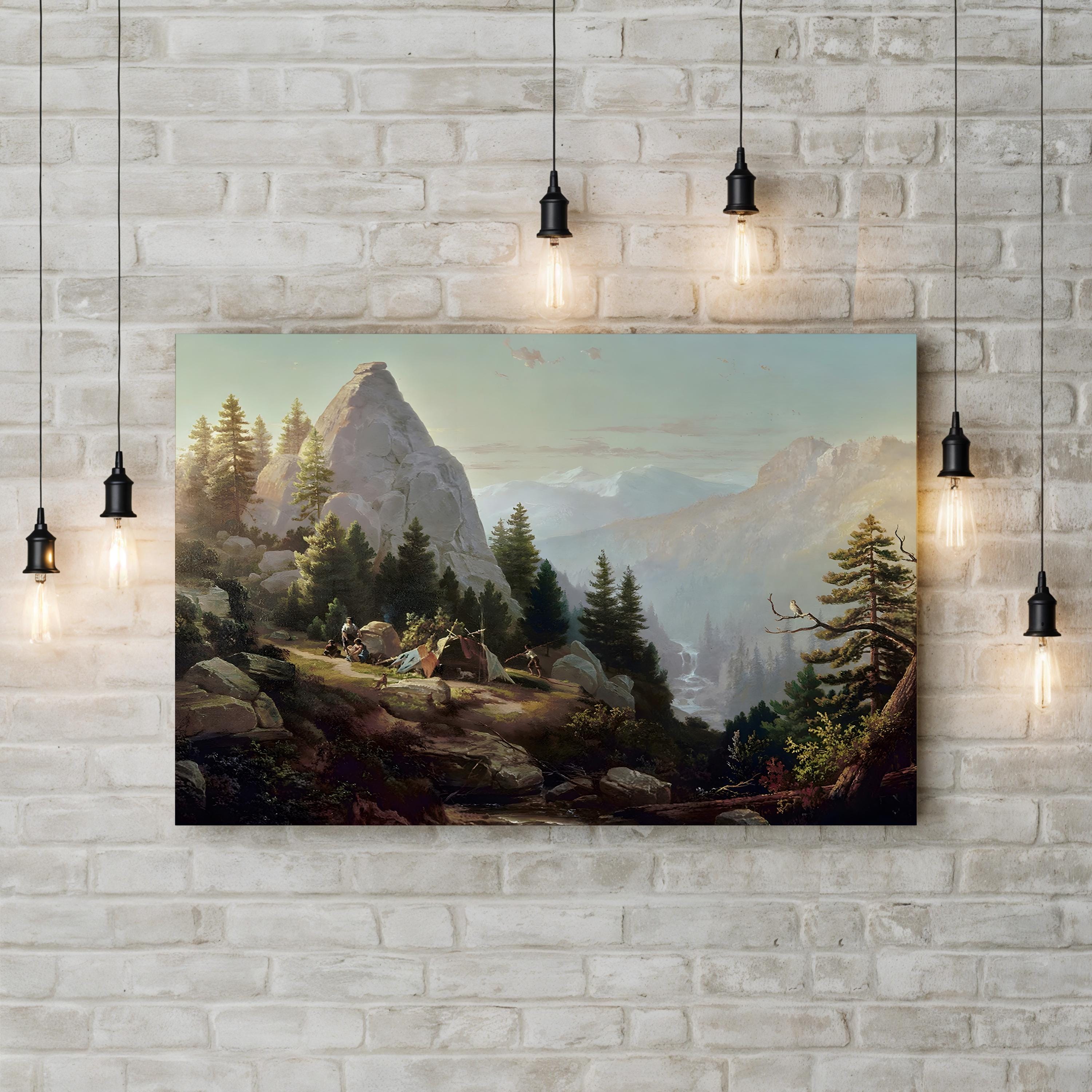 Sugar Loaf Peak, El Dorado County, c.1865 Wall Art by Thomas Hill – Vintage American Landscape Canvas Print