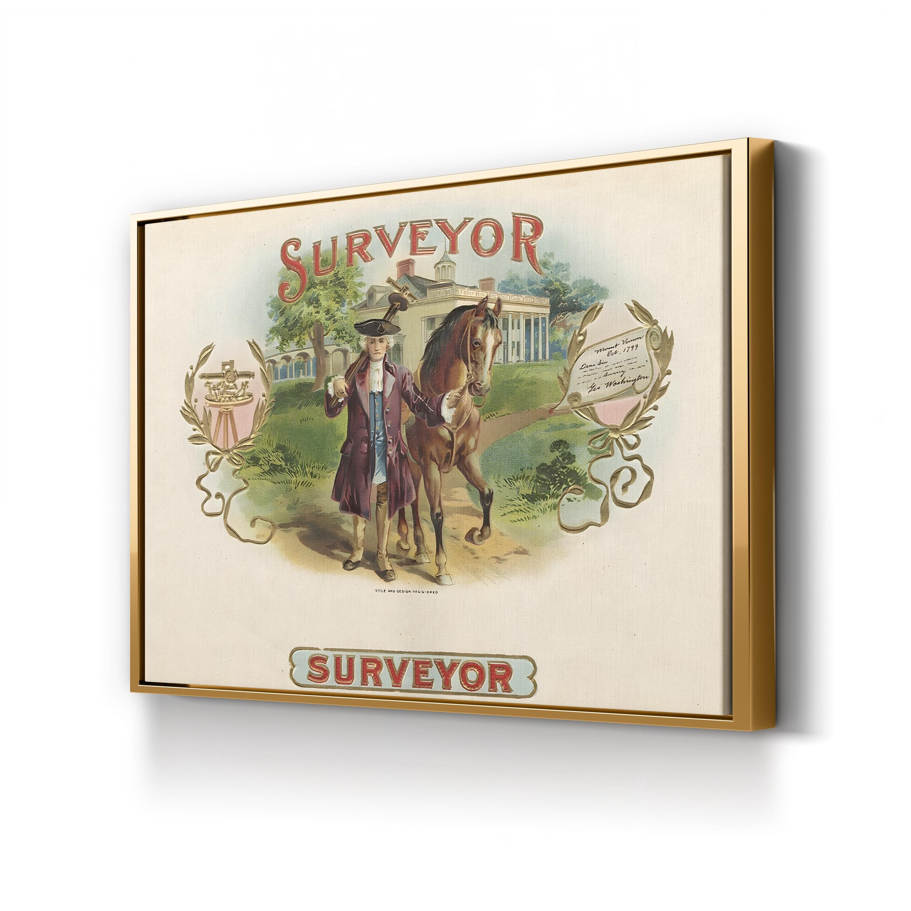 Vintage Surveyor’s Map – Period Illustration Wall Art | Historic Cartography Canvas Print