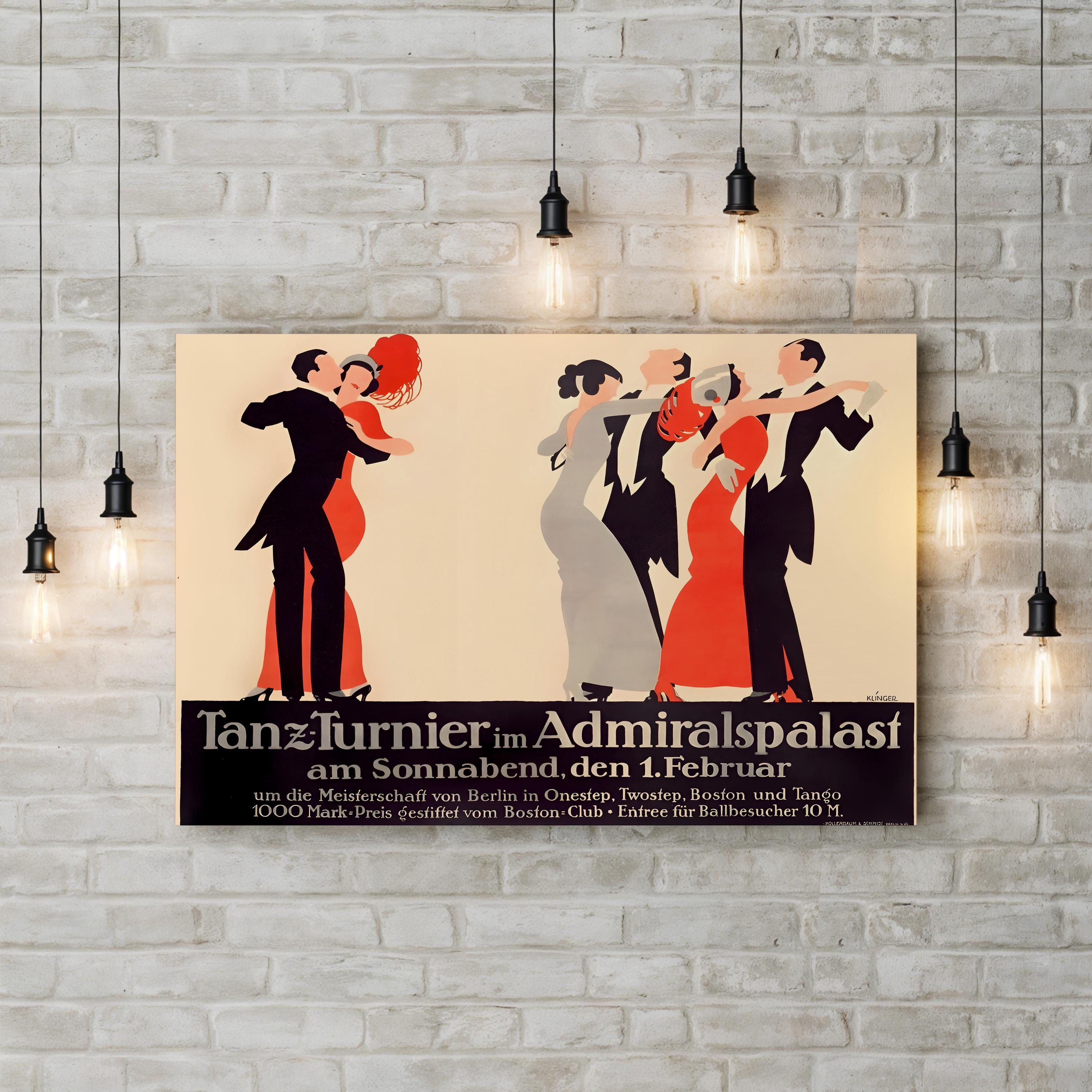 Tanz-Turnier – Admiralspalast Vintage Dance Poster Wall Art