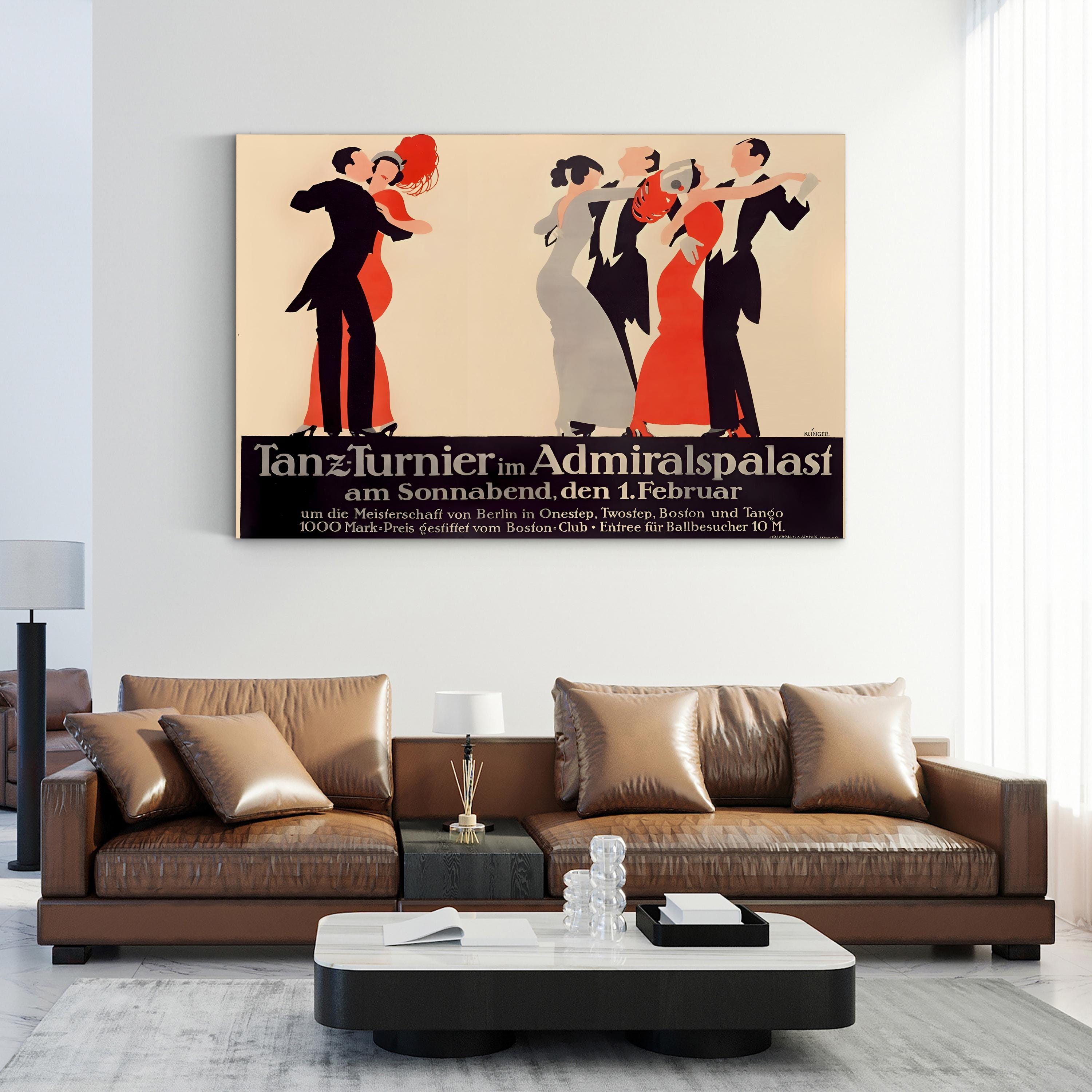 Tanz-Turnier – Admiralspalast Vintage Dance Poster Wall Art
