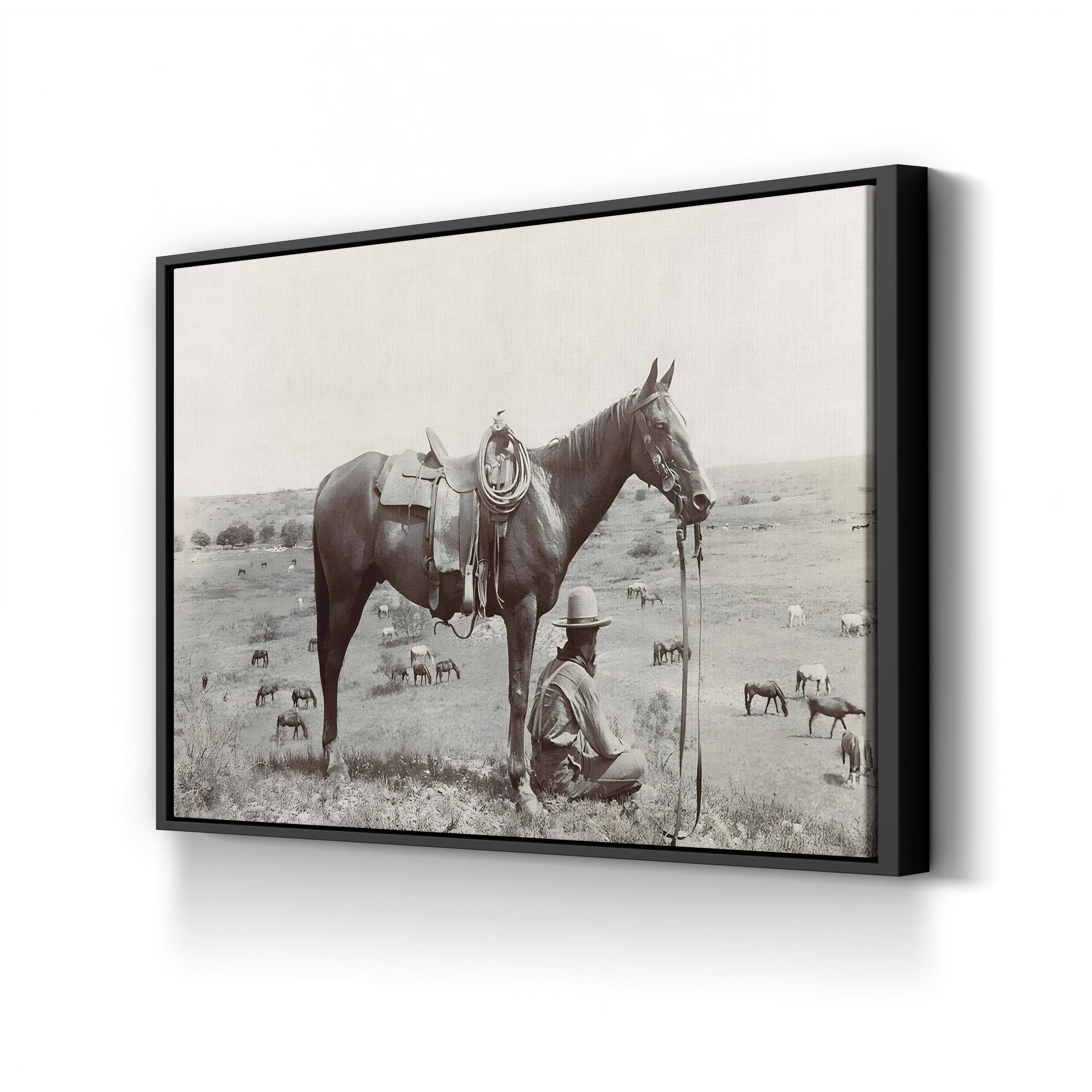 Vintage Texas Cowboy, 1910 – Vintage Photography Wall Art | Western Canvas Print