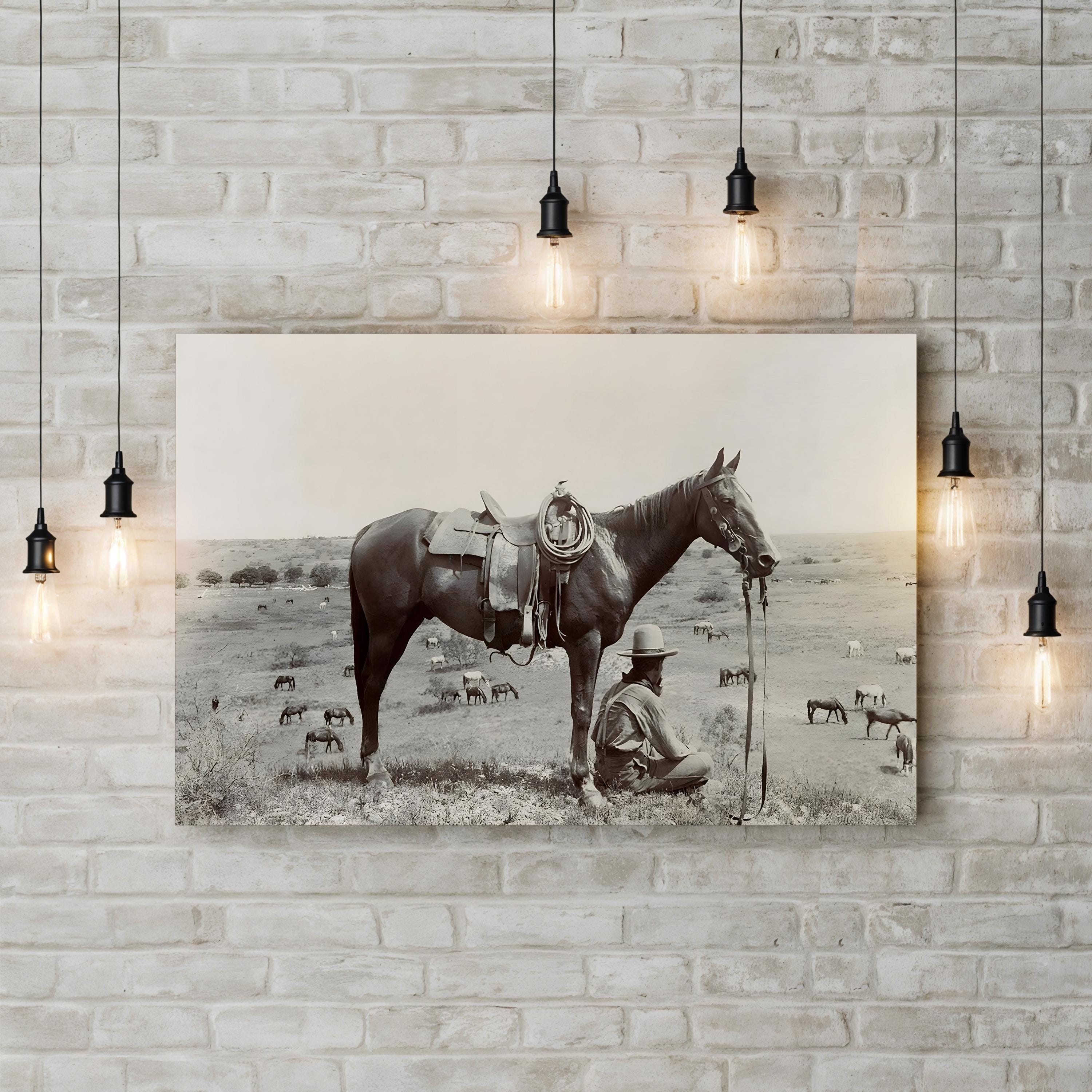 Vintage Texas Cowboy, 1910 – Vintage Photography Wall Art | Western Canvas Print