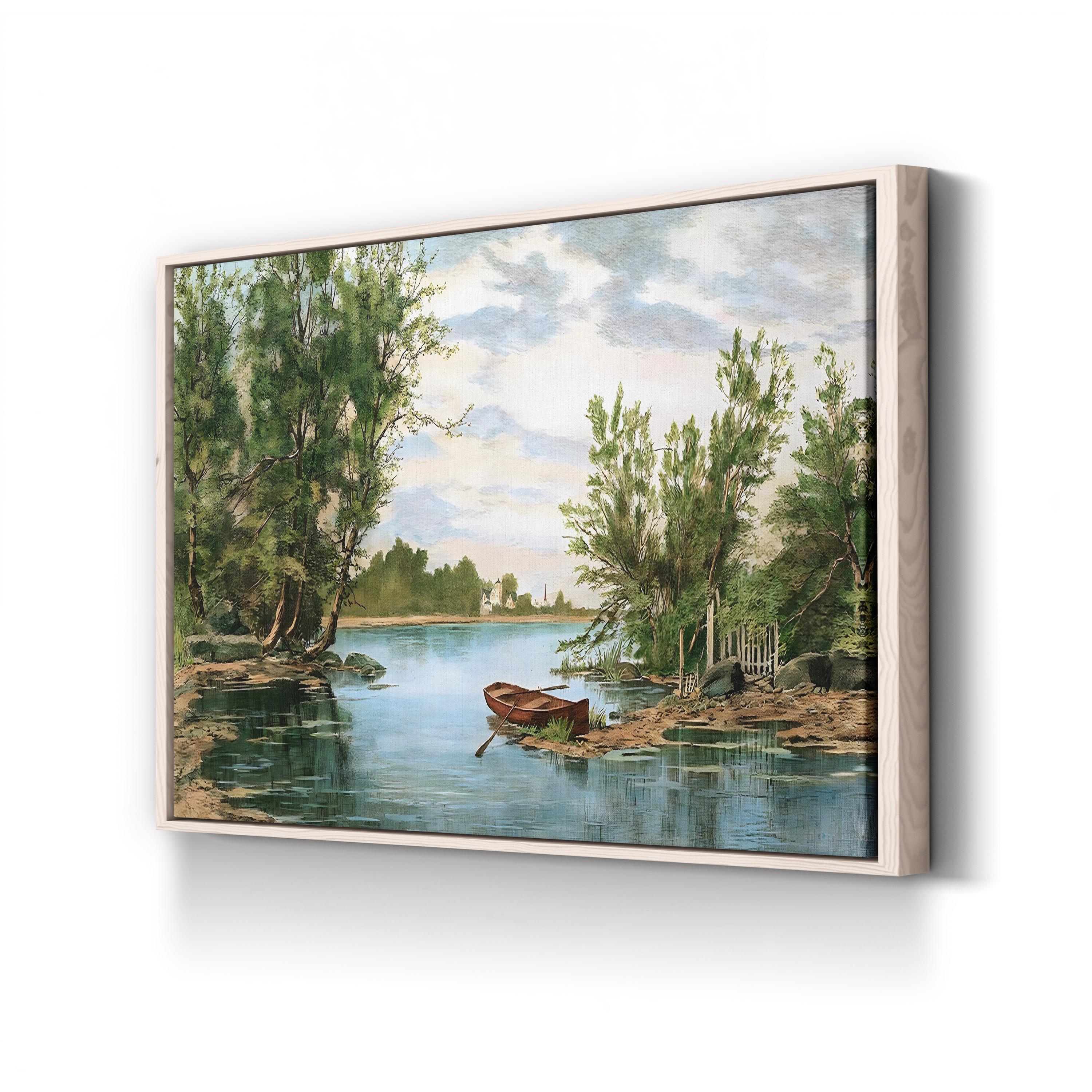 The Cove Canvas Art – Tranquil River Landscape Wall Decor