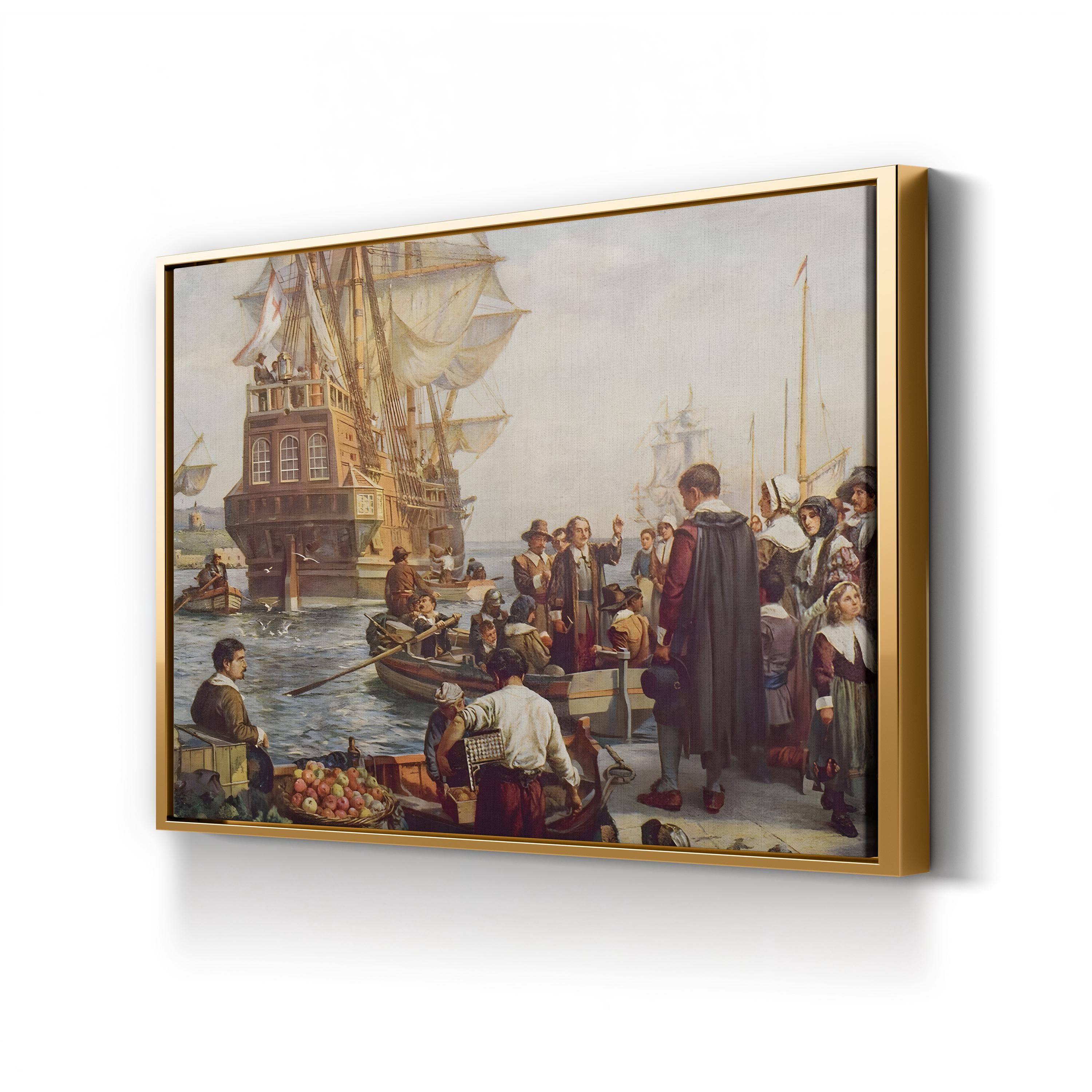 Maritime in 1620 the Historic The Departure of the Pilgrim Fathers