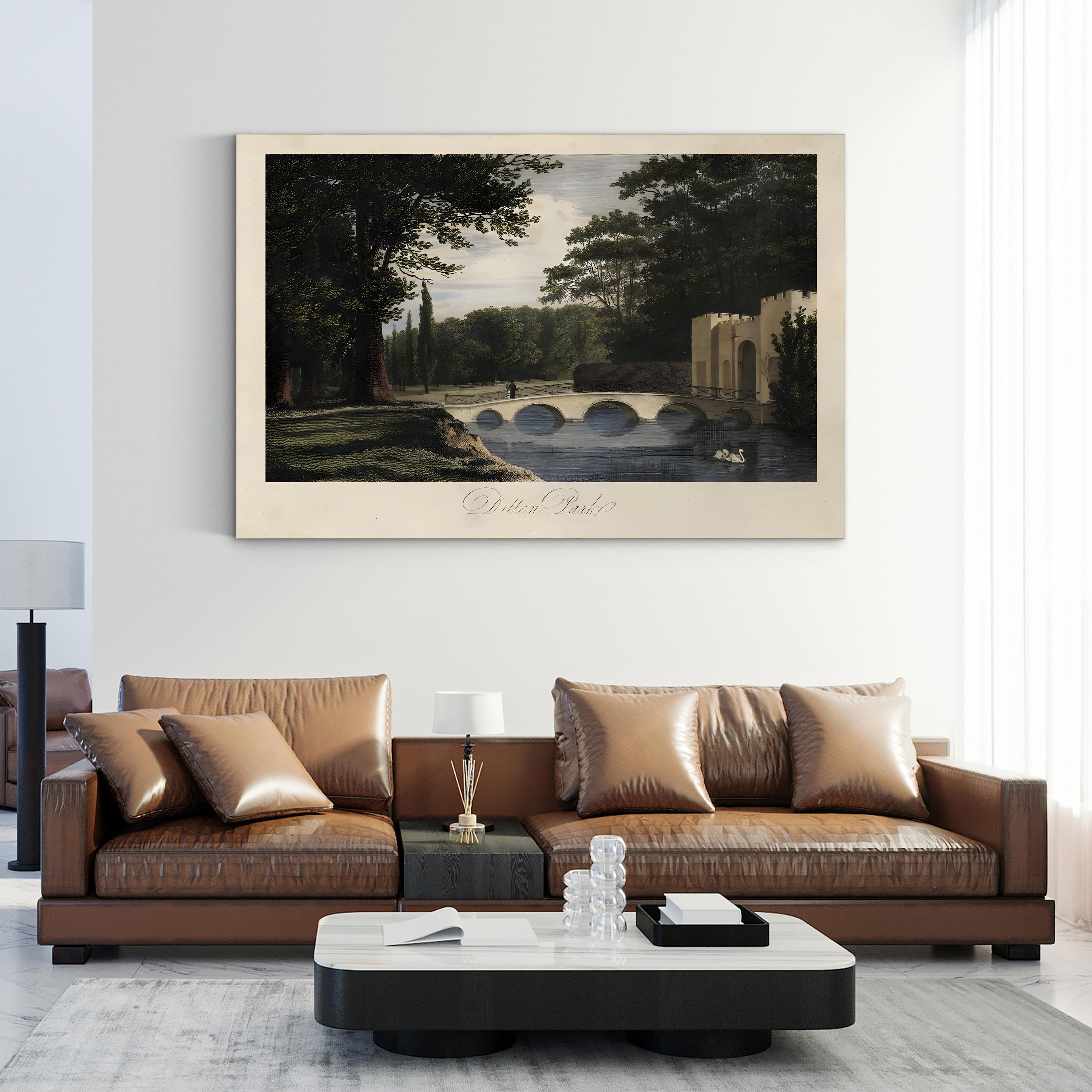 The English Countryside II Wall Art by James Hakewill: Antique British Landscape Canvas Print