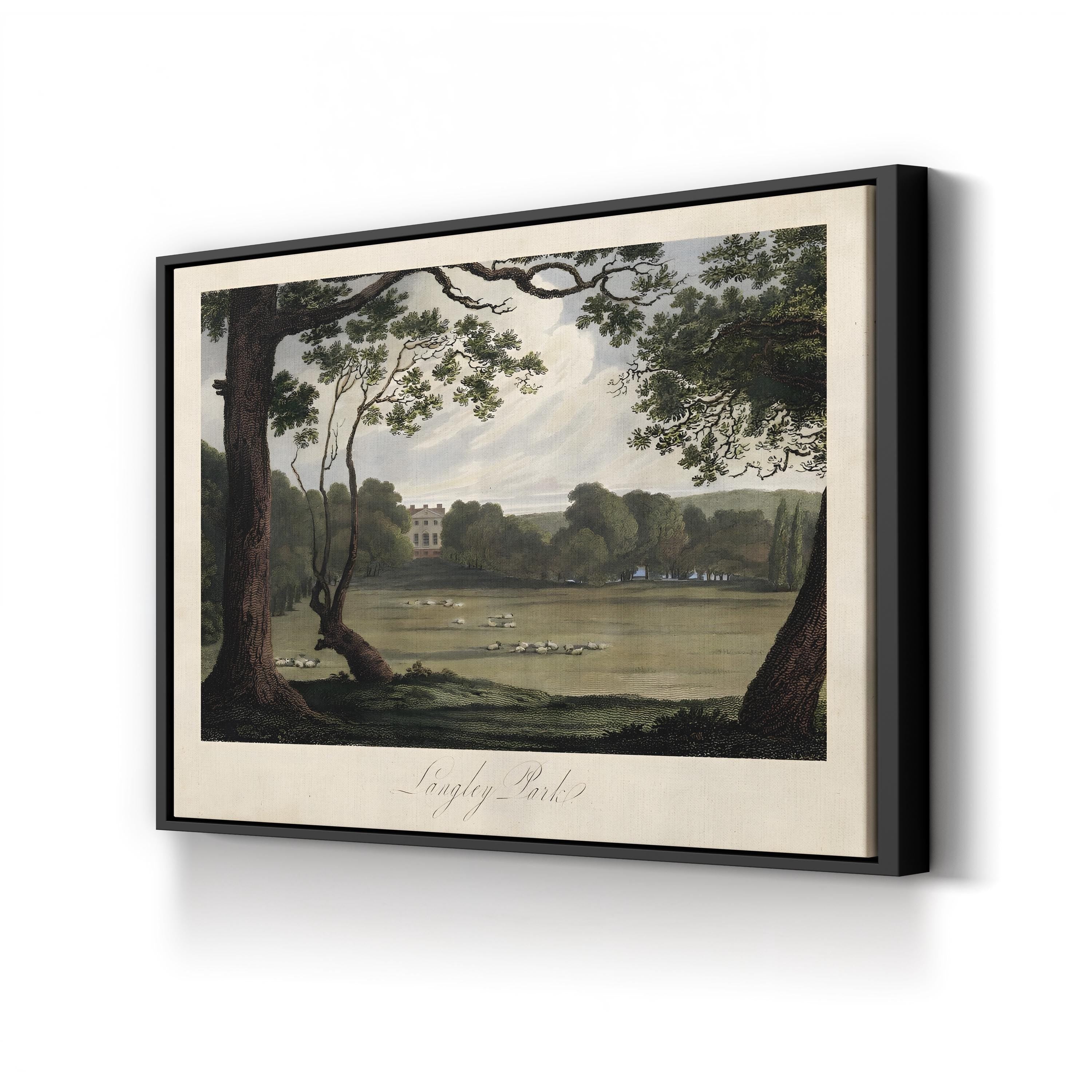 English Countryside IV – Period Illustration Wall Art | Pastoral Landscape Canvas Print