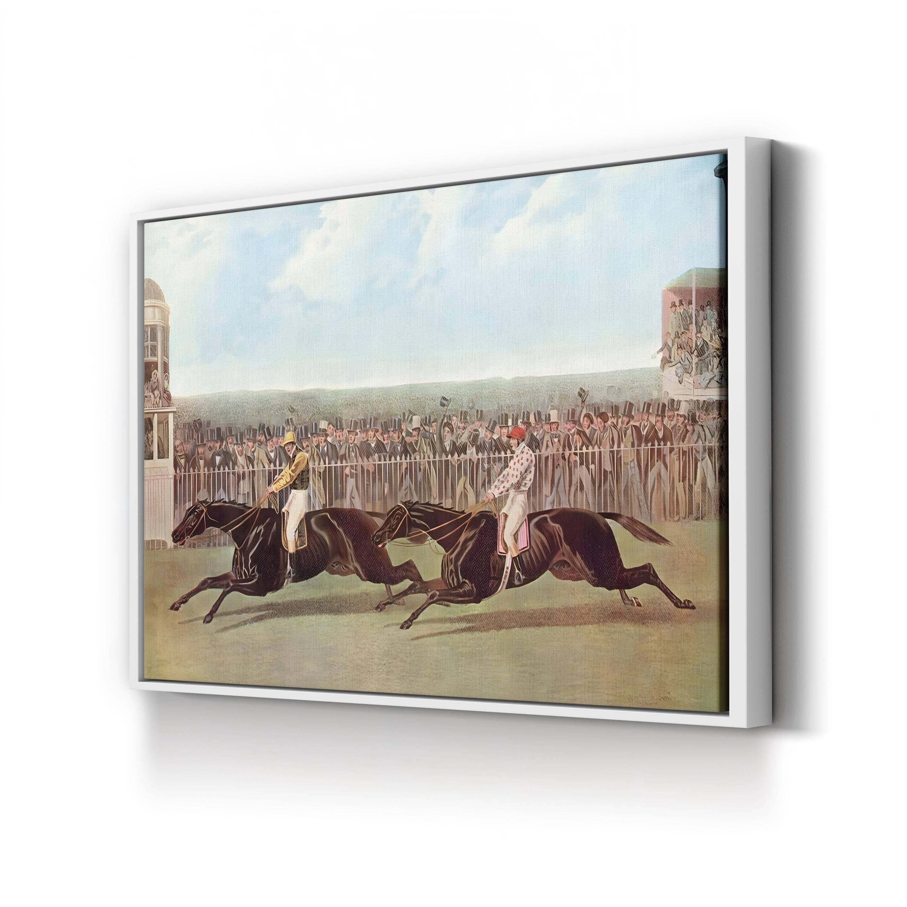 The Flying Dutchman and Voltigeur at York Racecourse Wall Art | 19th Century British Horse Racing Print