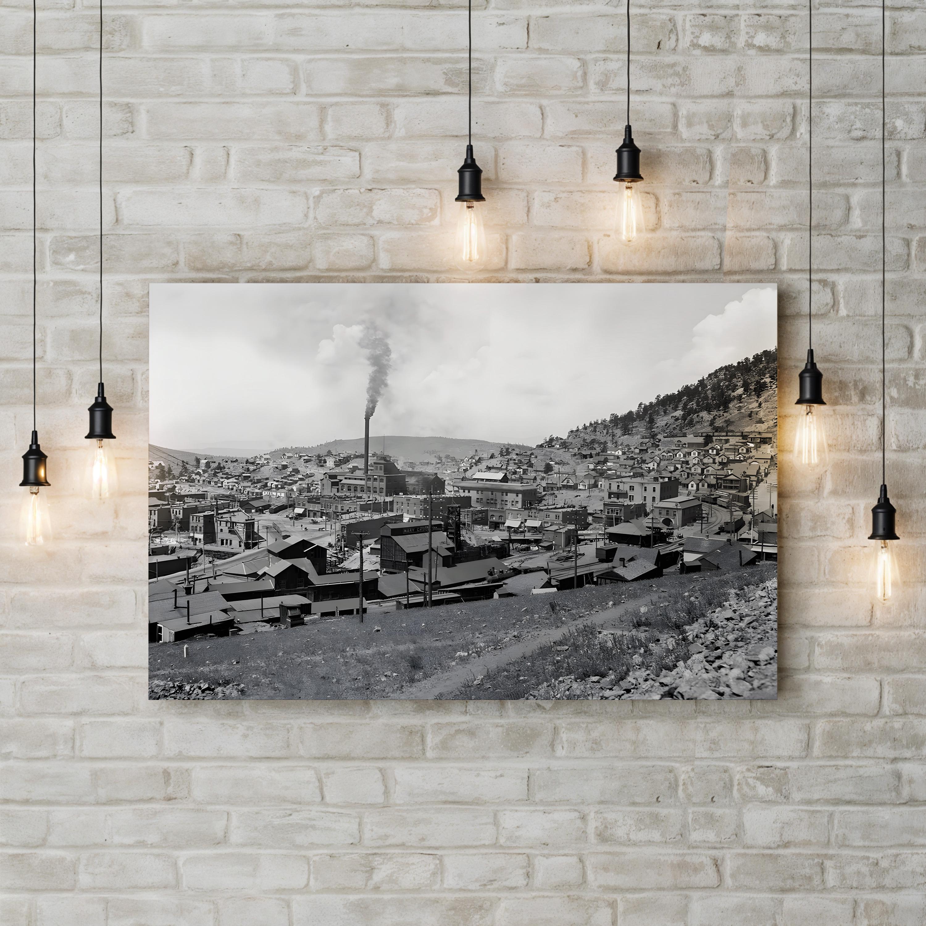 The Gold Coin Mine in Victor, Colorado, c.1900 Wall Art | Vintage Colorado Gold Rush Photography by William Henry Jackson