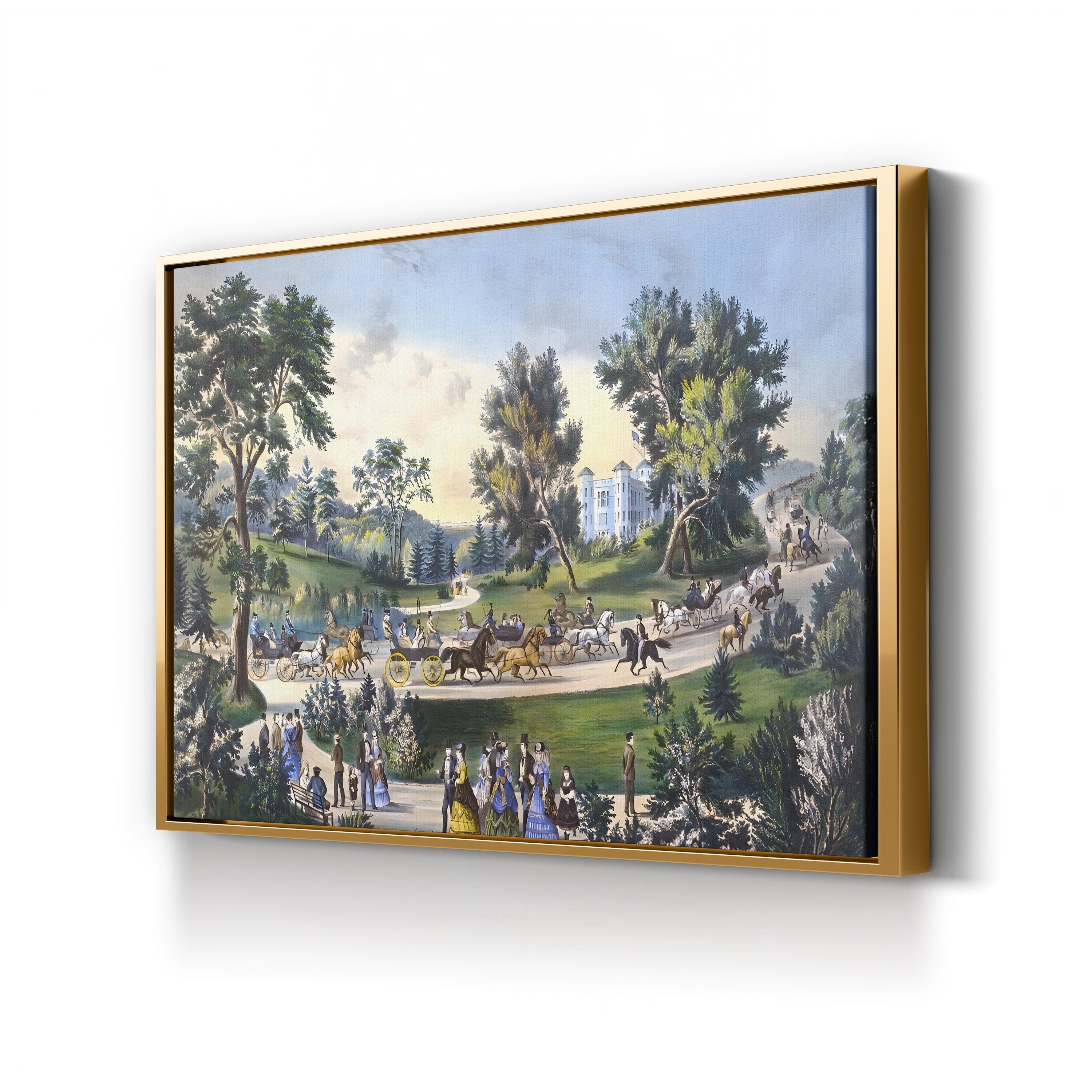 The Grand Drive, Central Park, New York, 1869 Wall Art by Currier and Ives