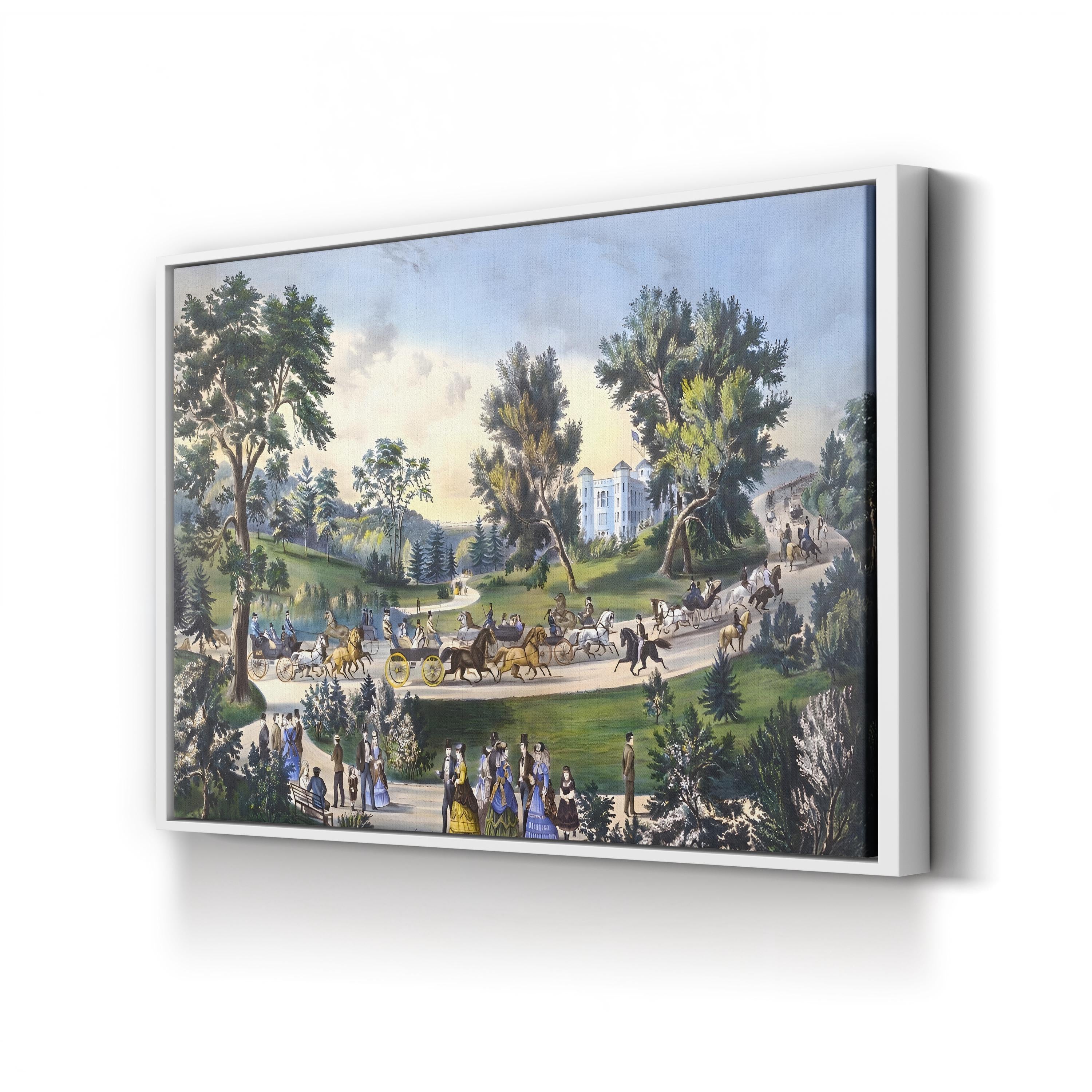 The Grand Drive, Central Park, New York, 1869 Wall Art by Currier and Ives