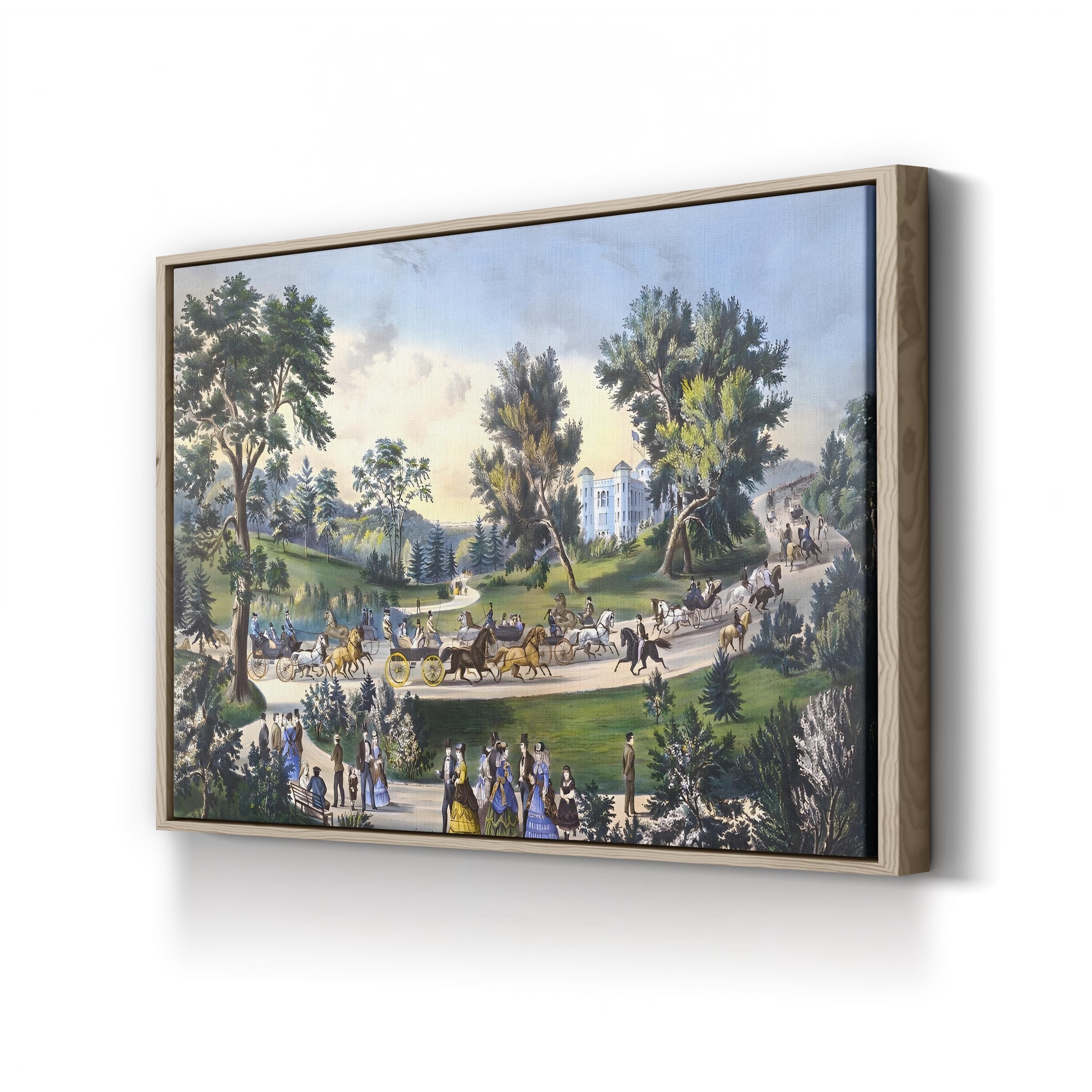The Grand Drive, Central Park, New York, 1869 Wall Art by Currier and Ives