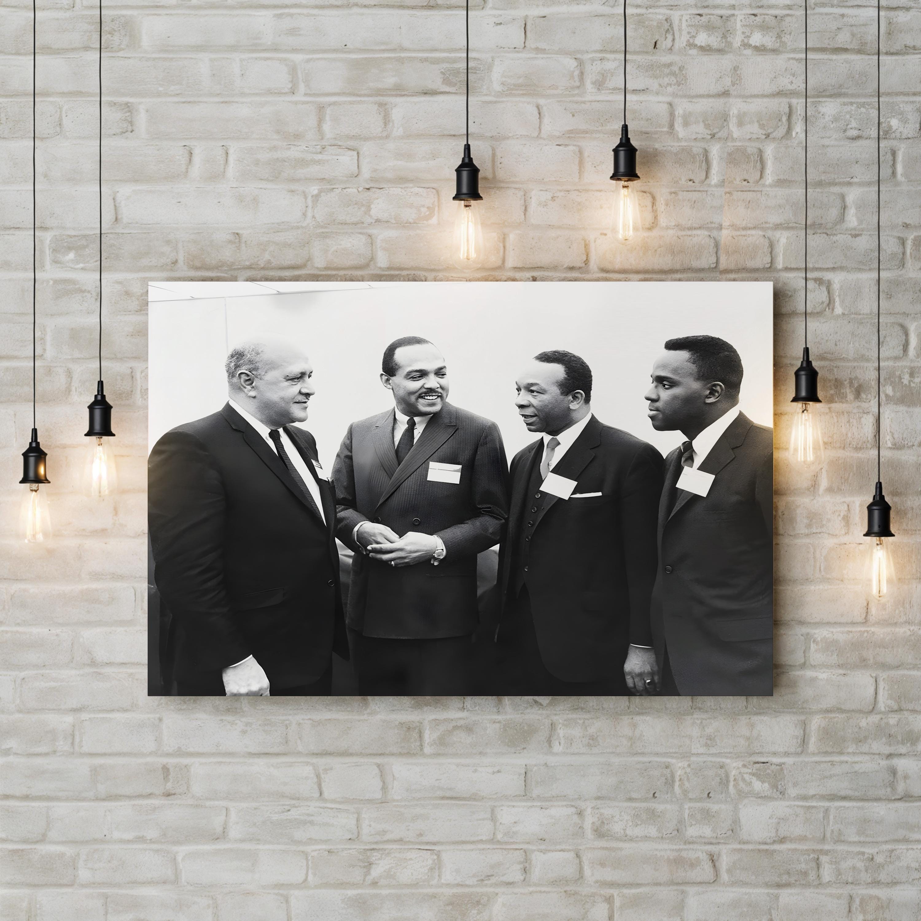 Three African-American Mayors with Robert Weaver Wall Art – Historic Black & White Photography