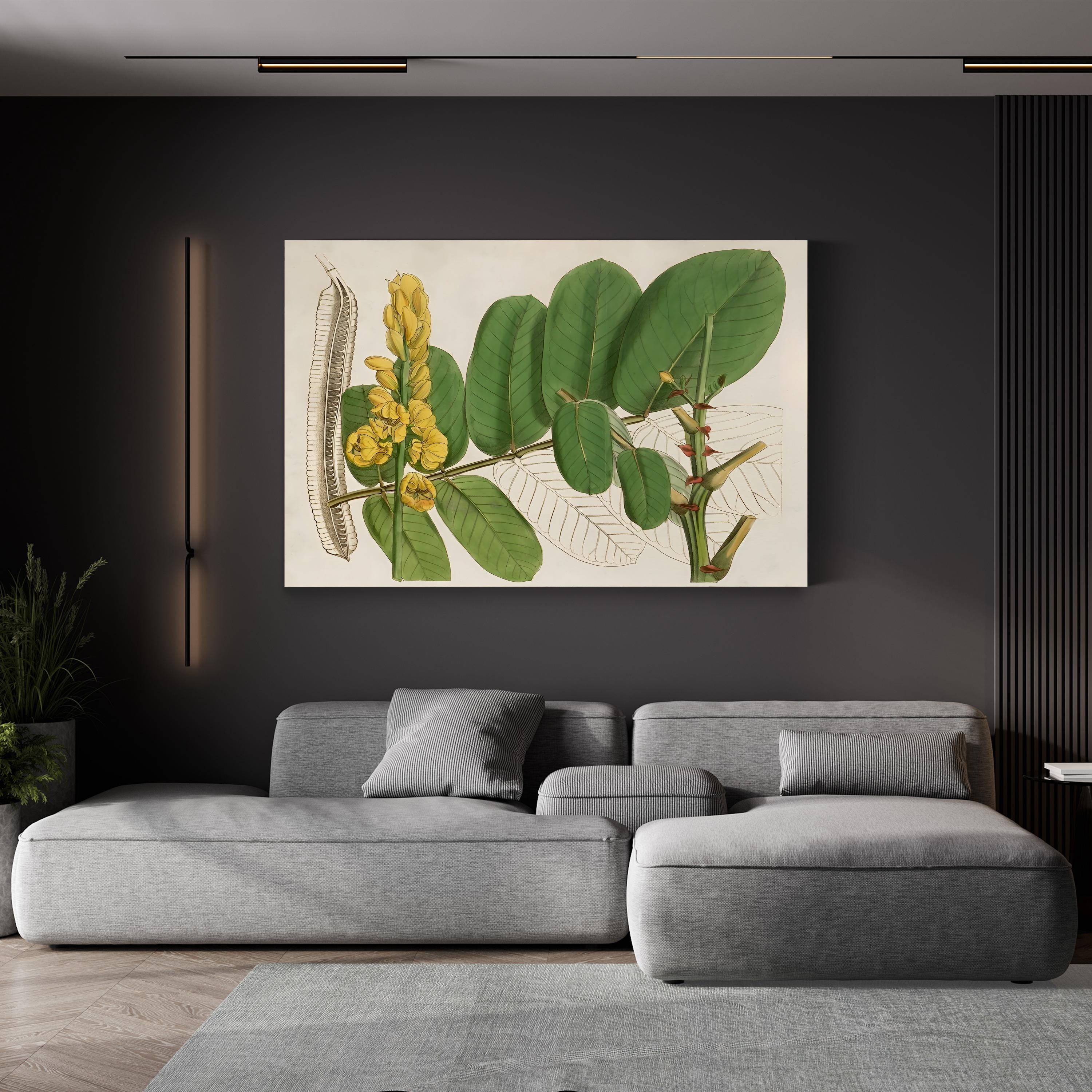 Tropical Foliage & Fruit II Canvas Print: Exotic Botanical Wall Art