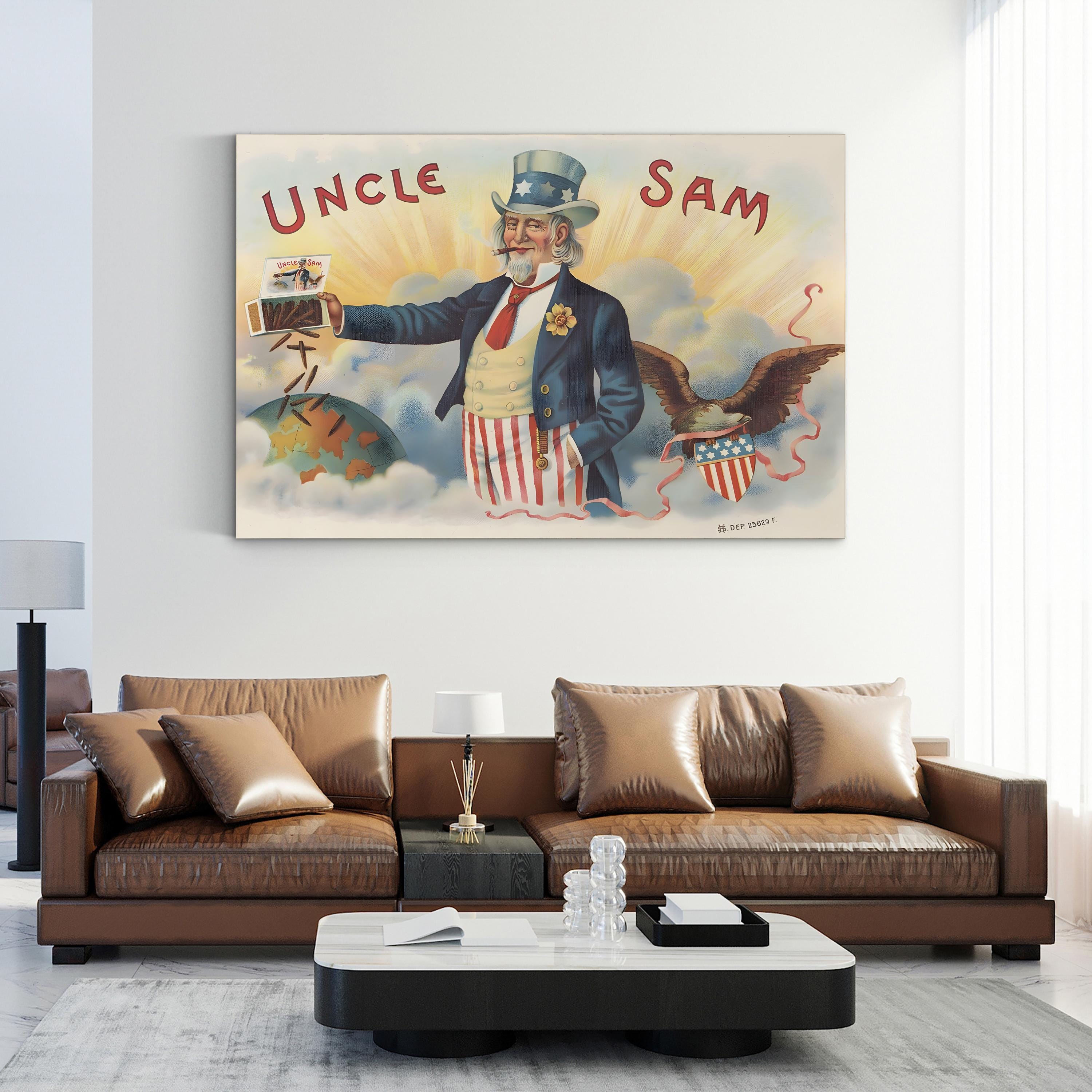 Uncle Sam I Want You WWII – Period Illustration Wall Art | Vintage Poster Canvas Print