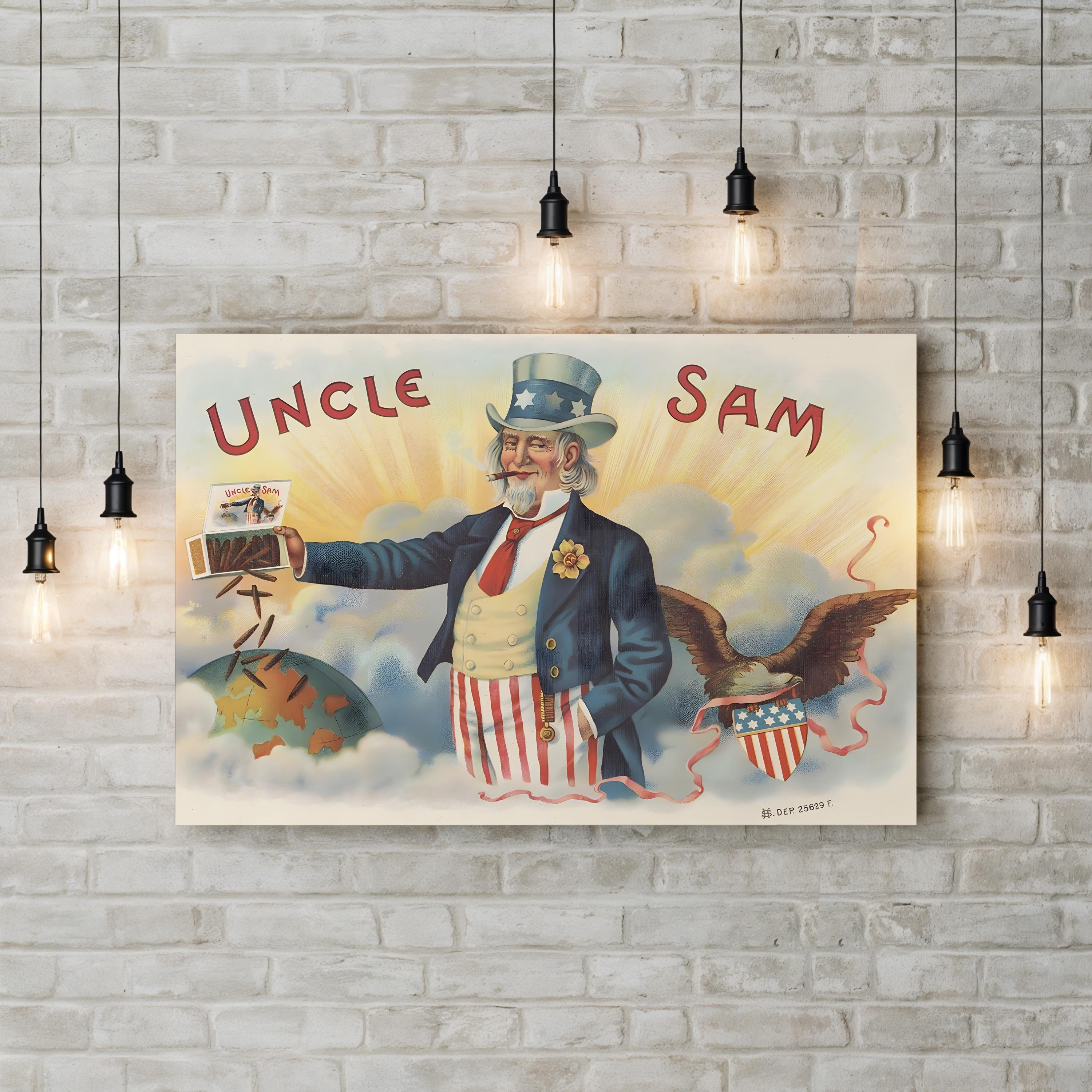 Uncle Sam I Want You WWII – Period Illustration Wall Art | Vintage Poster Canvas Print