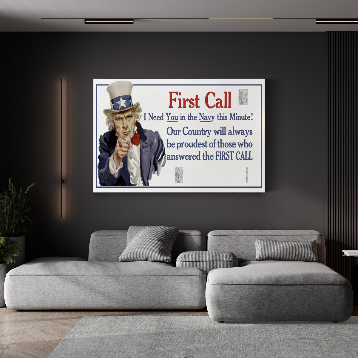 Uncle Sam Patriotic Recruitment Poster