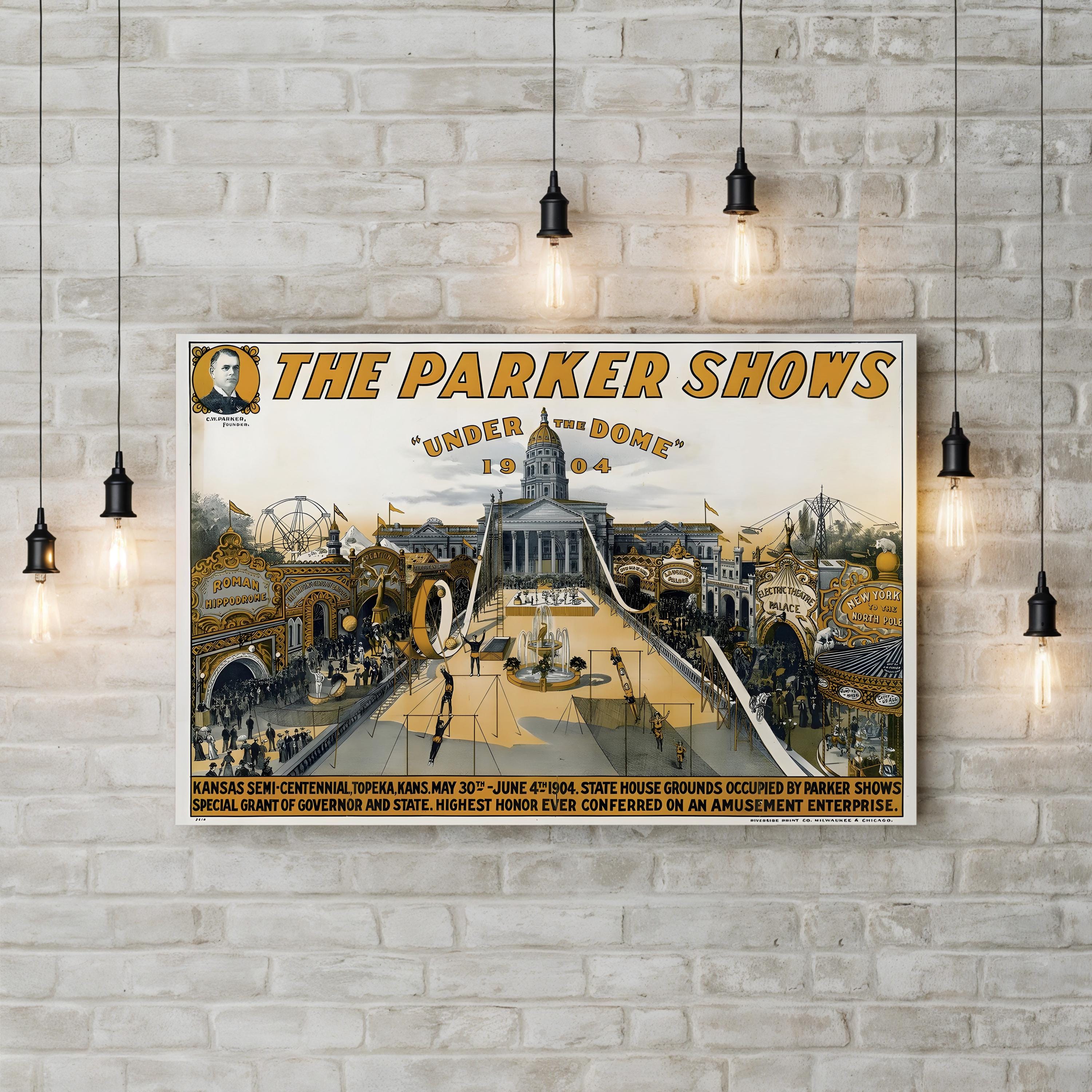 Vintage Amusement Park Canvas Art Print: The Parker Shows, 1904