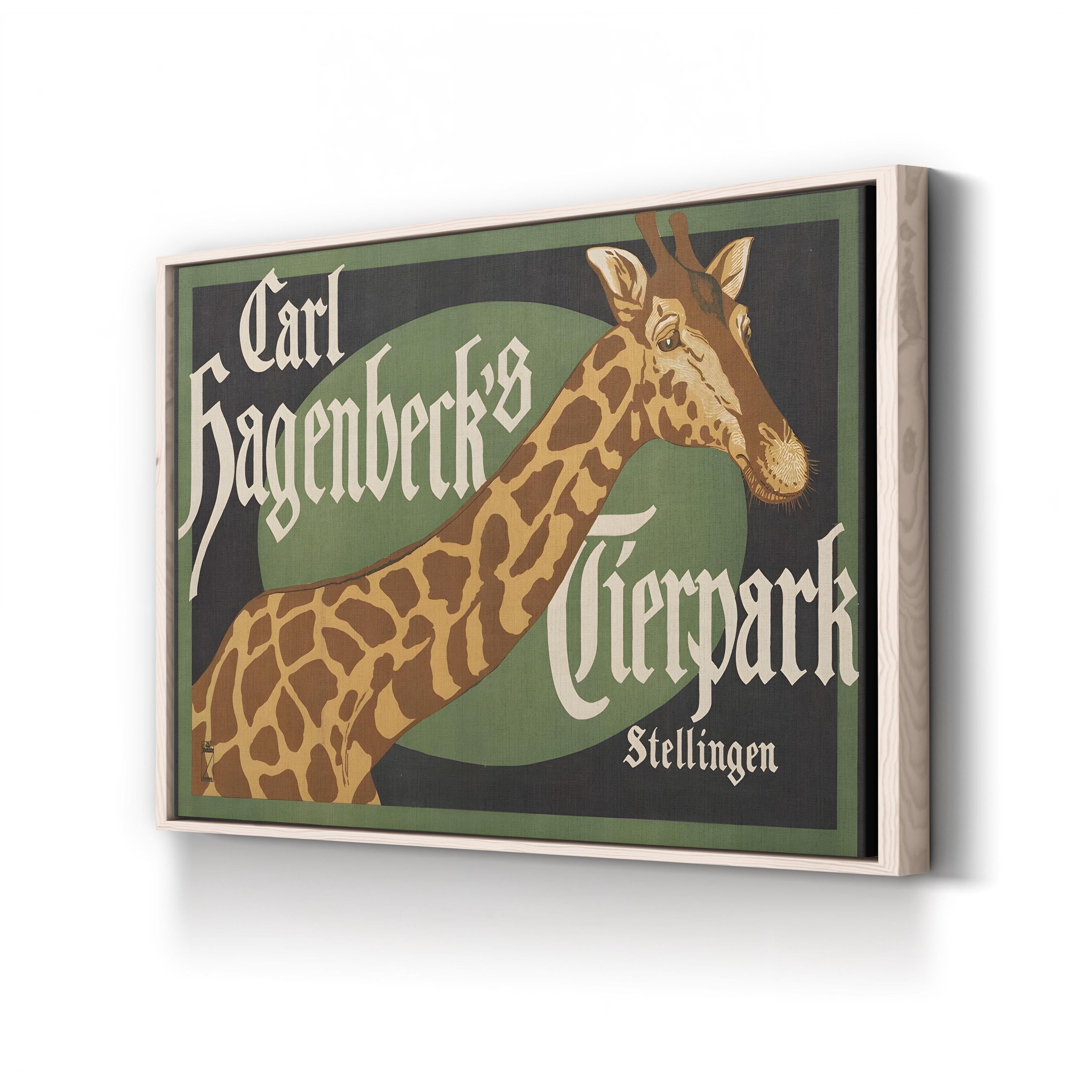 Early 20th-Century Zoo Carl Hagenbeck’s Giraffe Zoo Poster Wall Art