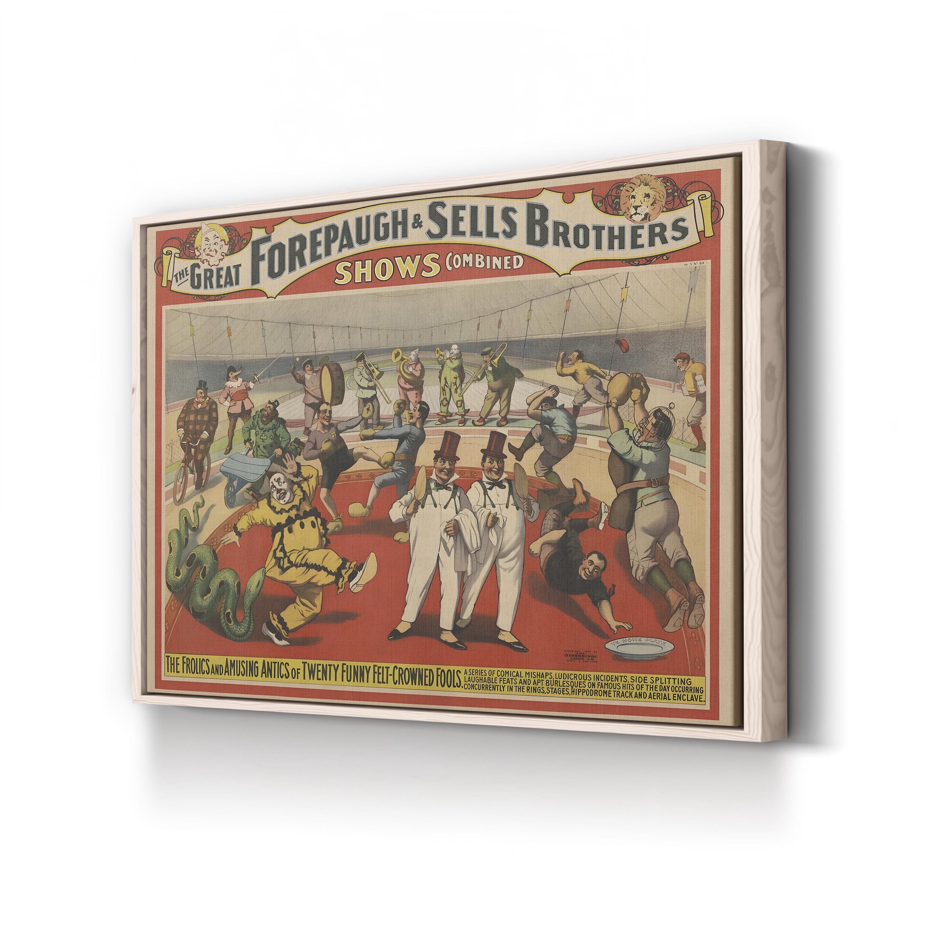 Adam Forepaugh & Sells Brothers Circus – Period Illustration Wall Art | Vintage Poster Canvas Print