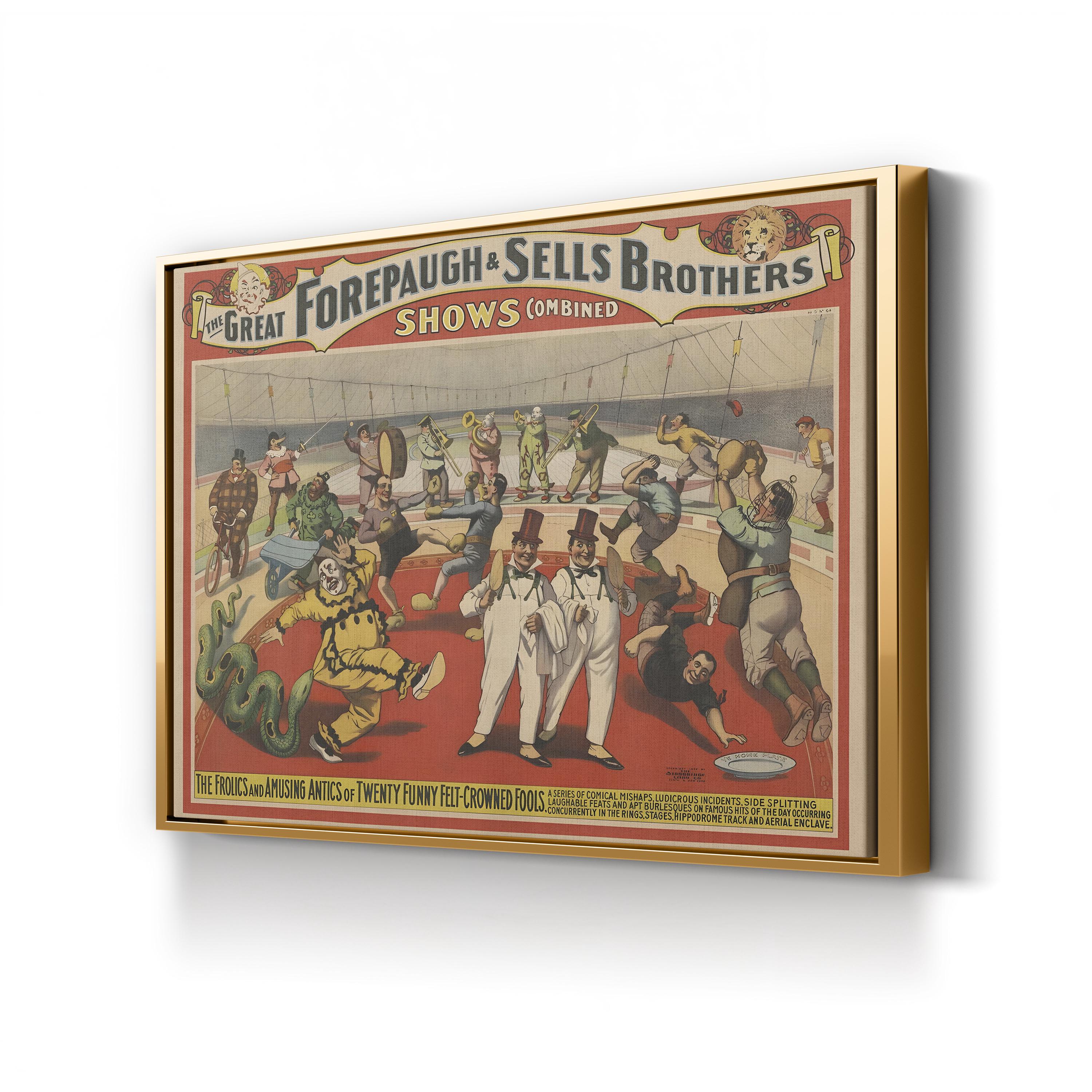 Adam Forepaugh & Sells Brothers Circus – Period Illustration Wall Art | Vintage Poster Canvas Print