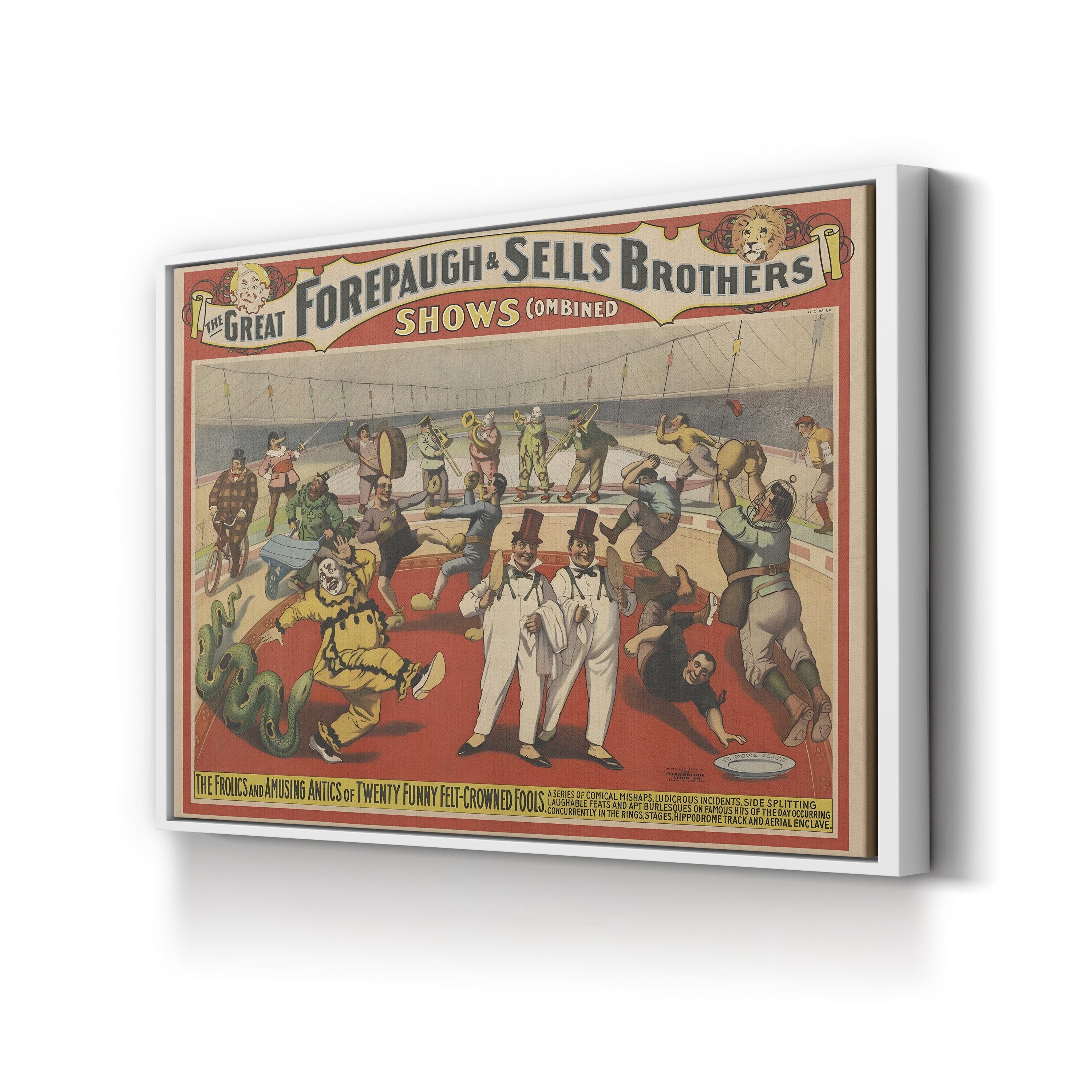 Adam Forepaugh & Sells Brothers Circus – Period Illustration Wall Art | Vintage Poster Canvas Print