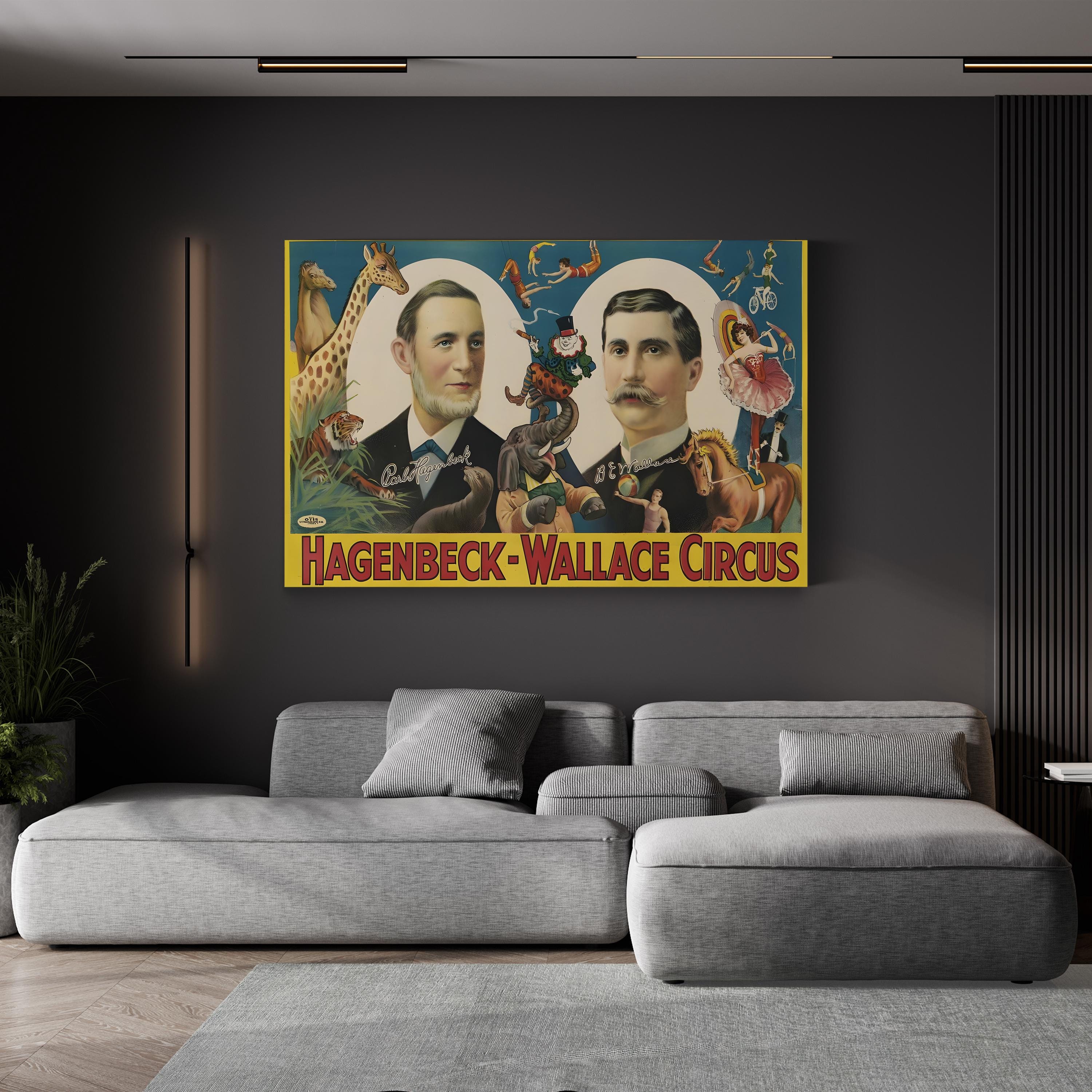 Hagenbeck & Wallace Circus Poster – Period Illustration Wall Art | Vintage Canvas Print
