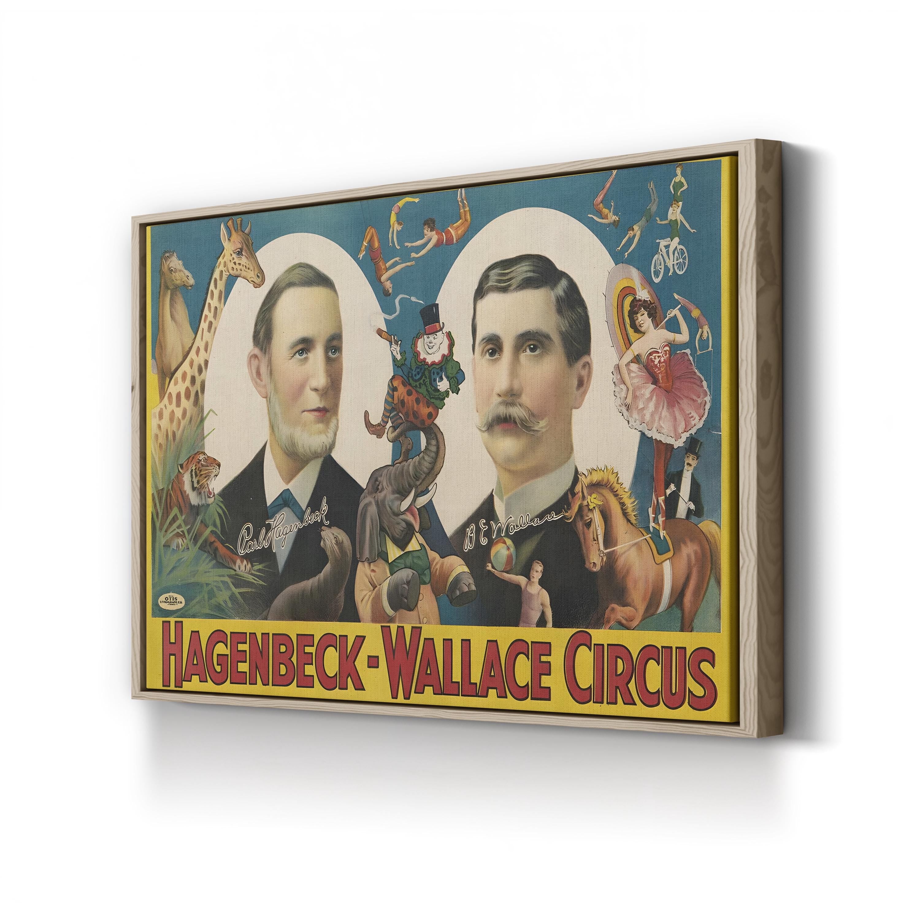 Hagenbeck & Wallace Circus Poster – Period Illustration Wall Art | Vintage Canvas Print