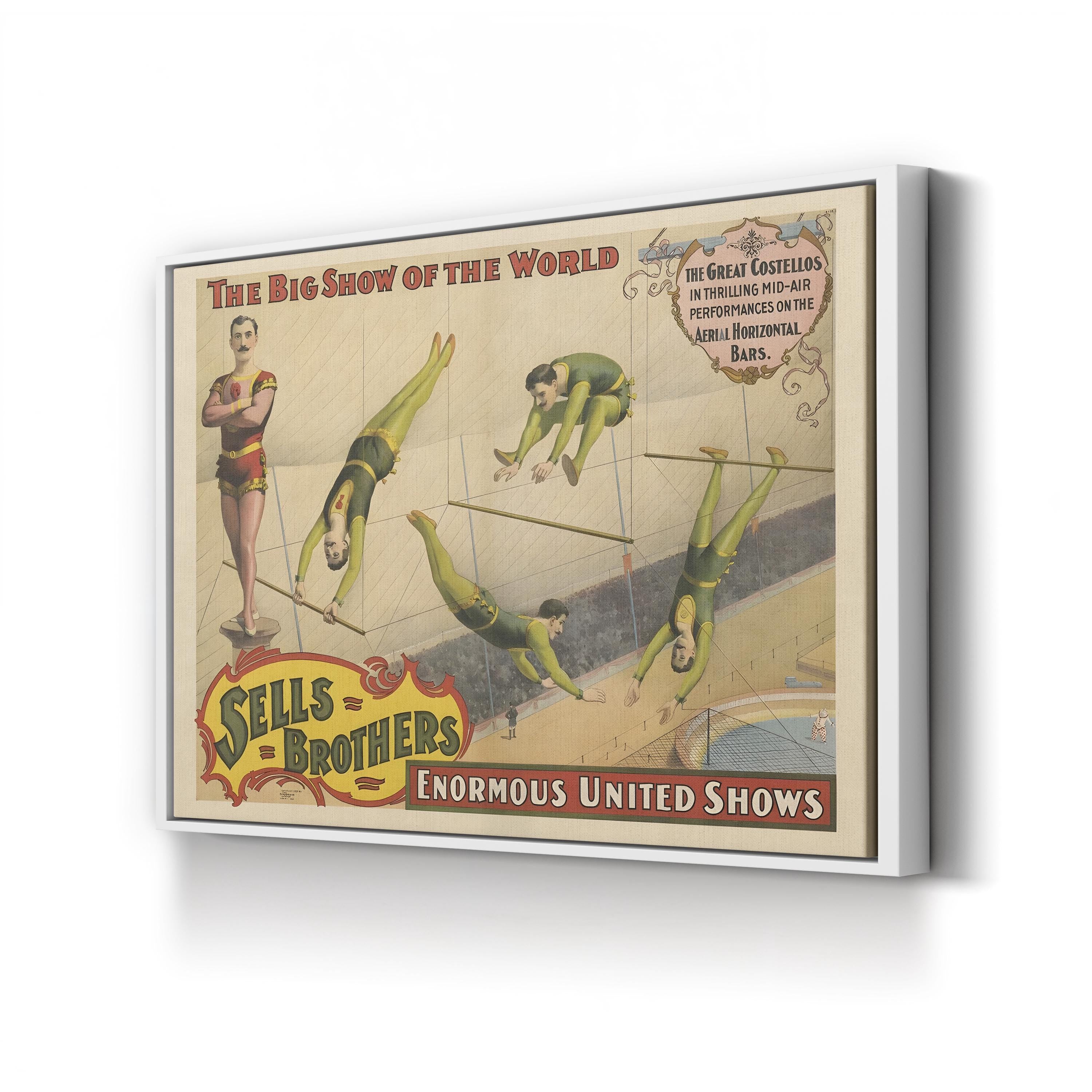 Sells Brothers Circus Poster – Period Illustration Wall Art | Vintage Americana Canvas Print