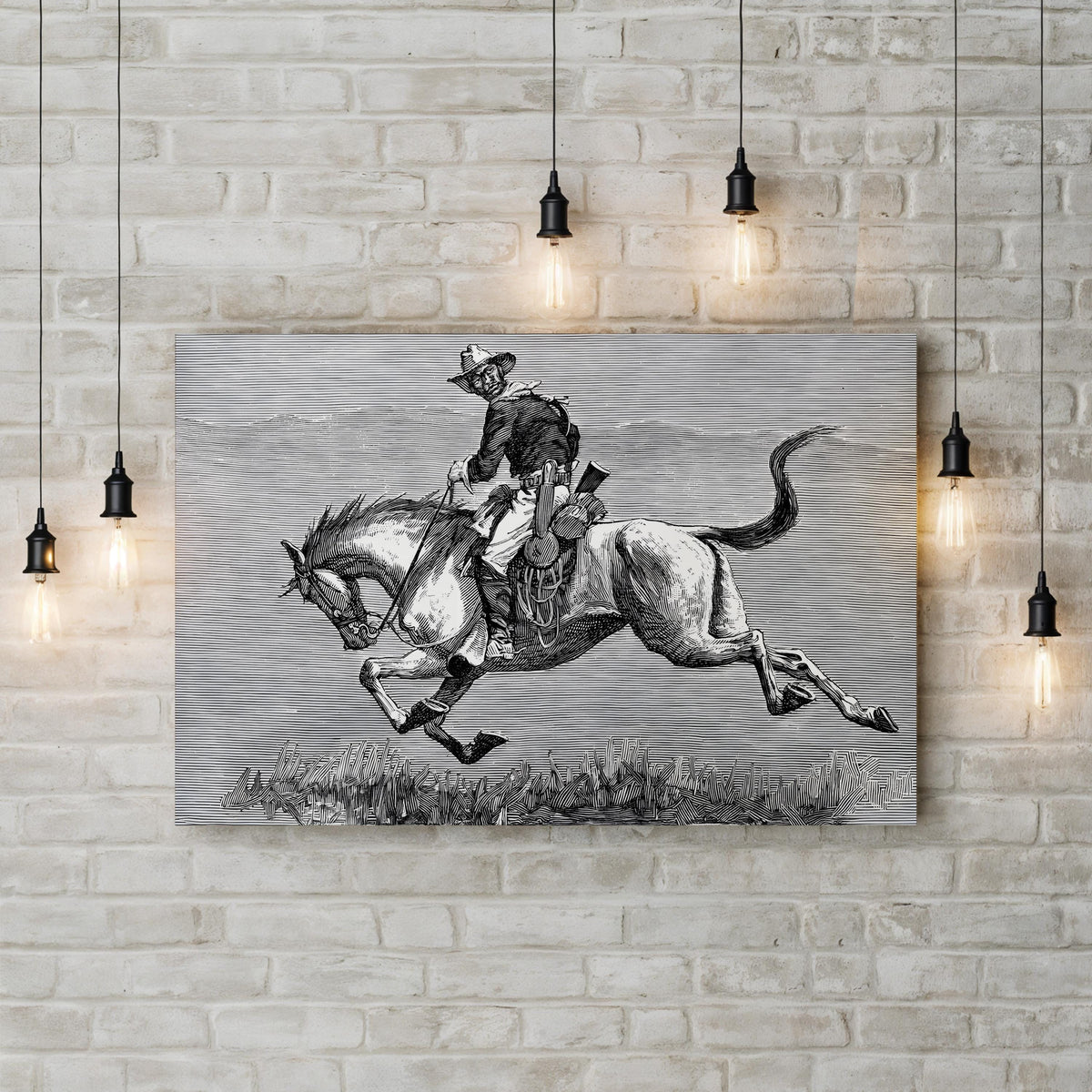 A Retiring Scout by Frederic Remington