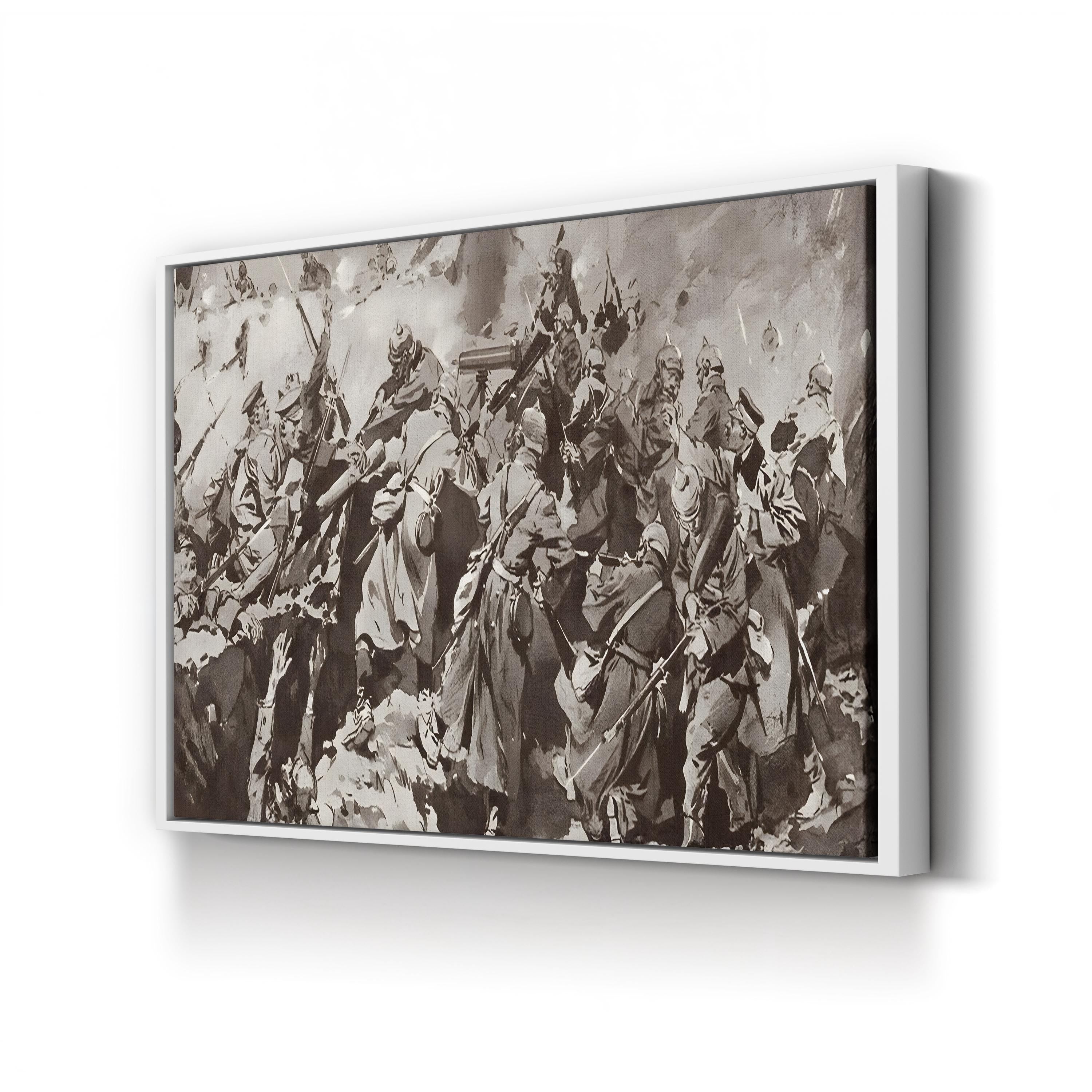British Troops Overrun German Trench, Battle of Neuve Chapelle, France (1915) — WWI Historical Military Wall Art