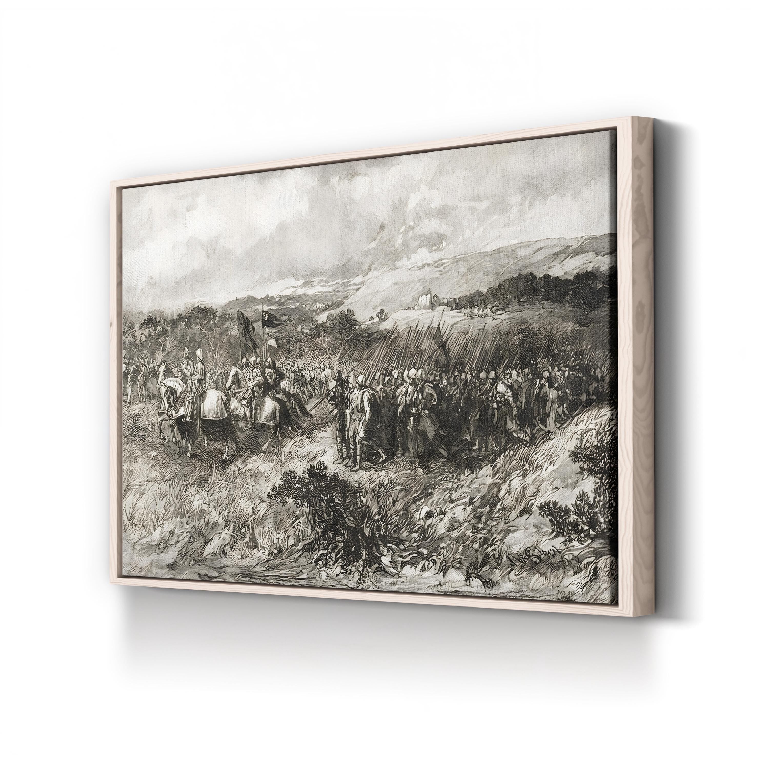 Crusaders on the March Wall Art — Sir John Gilbert 19th Century Historical Engraving