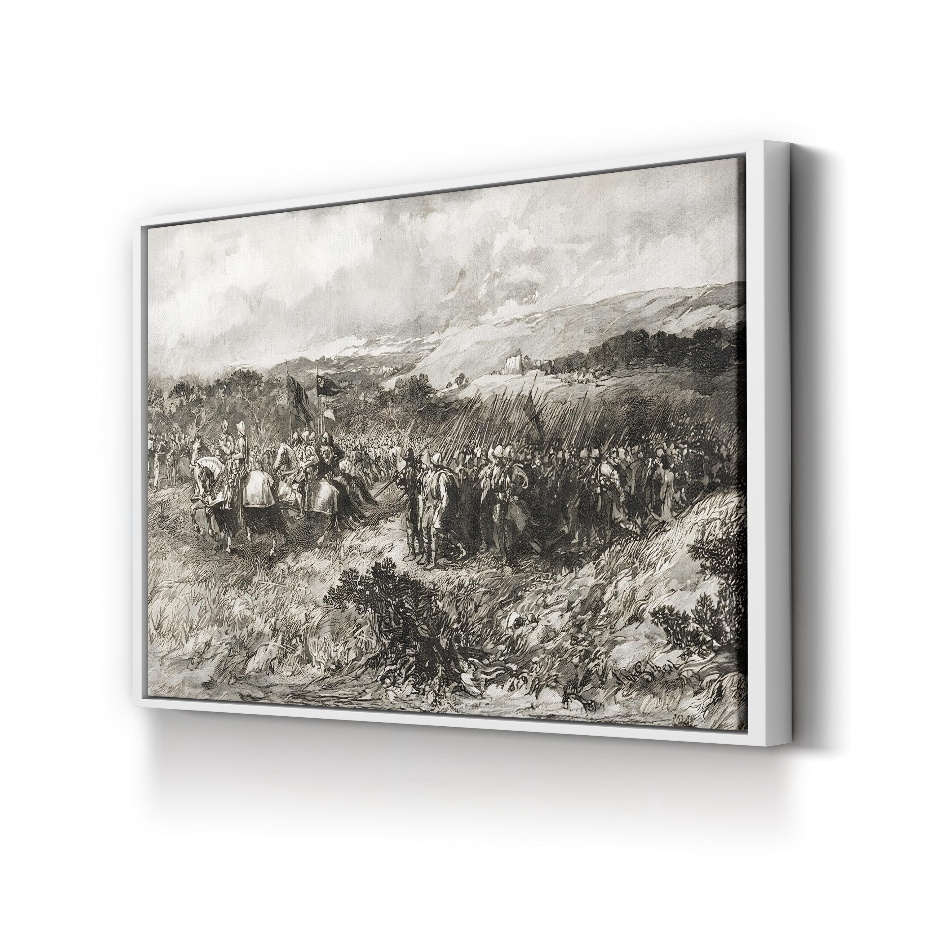 Crusaders on the March Wall Art — Sir John Gilbert 19th Century Historical Engraving