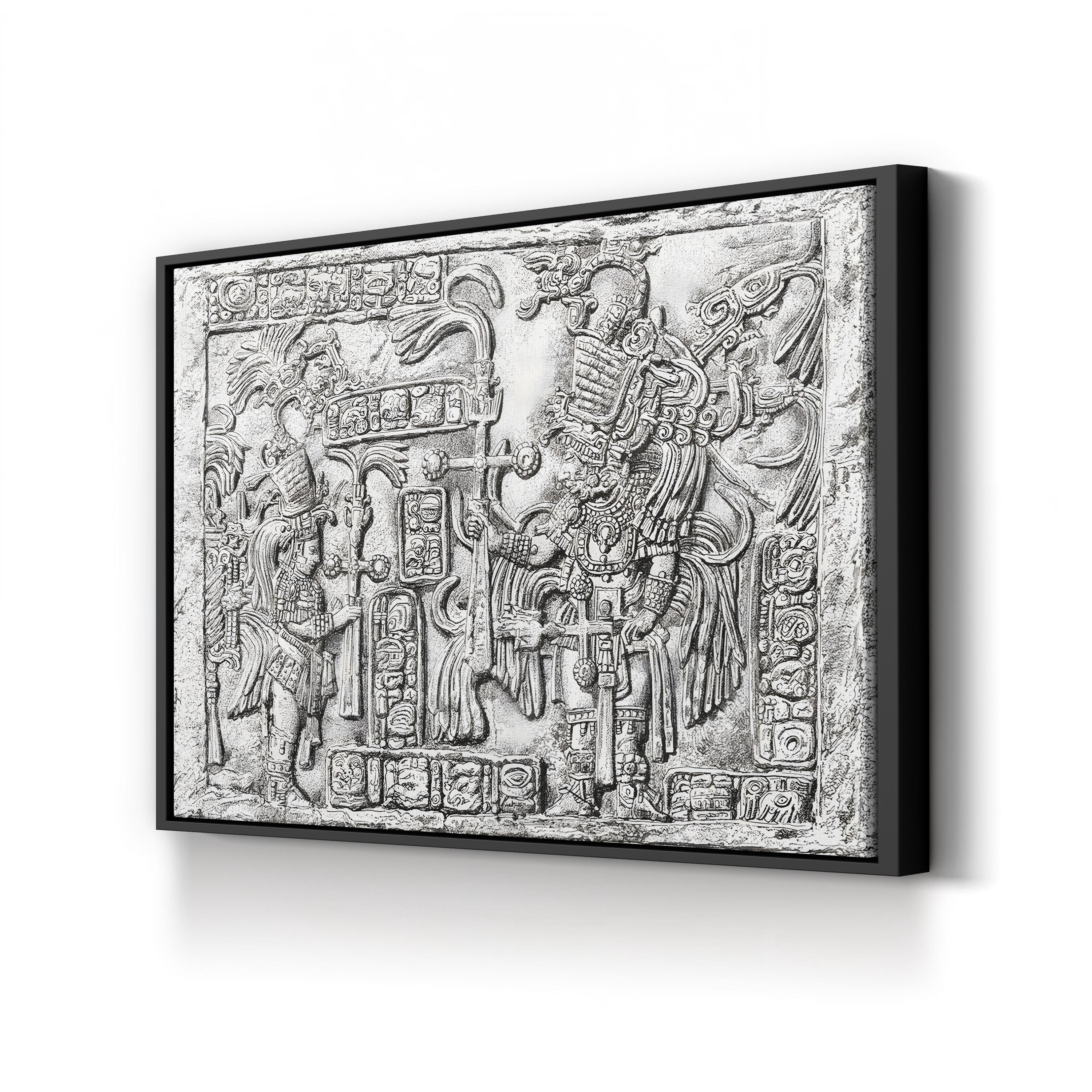 Decorative Lintel from Yaxchilán, Chiapas, Mexico — Ancient Mayan Architectural Relief Wall Art