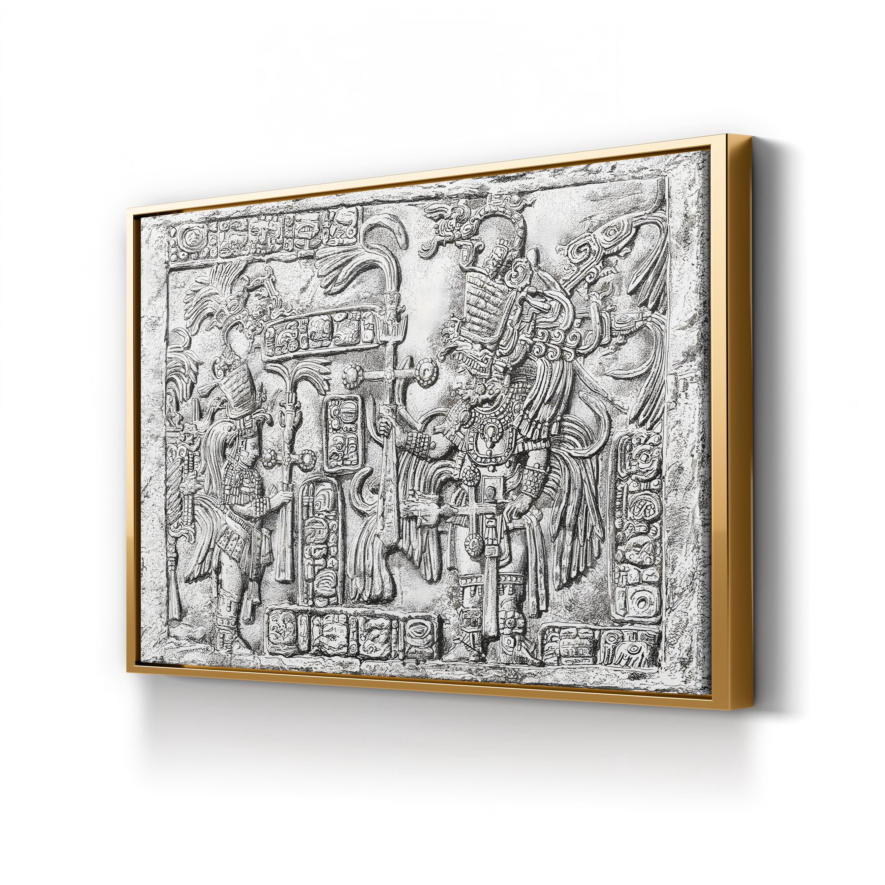 Decorative Lintel from Yaxchilán, Chiapas, Mexico — Ancient Mayan Architectural Relief Wall Art