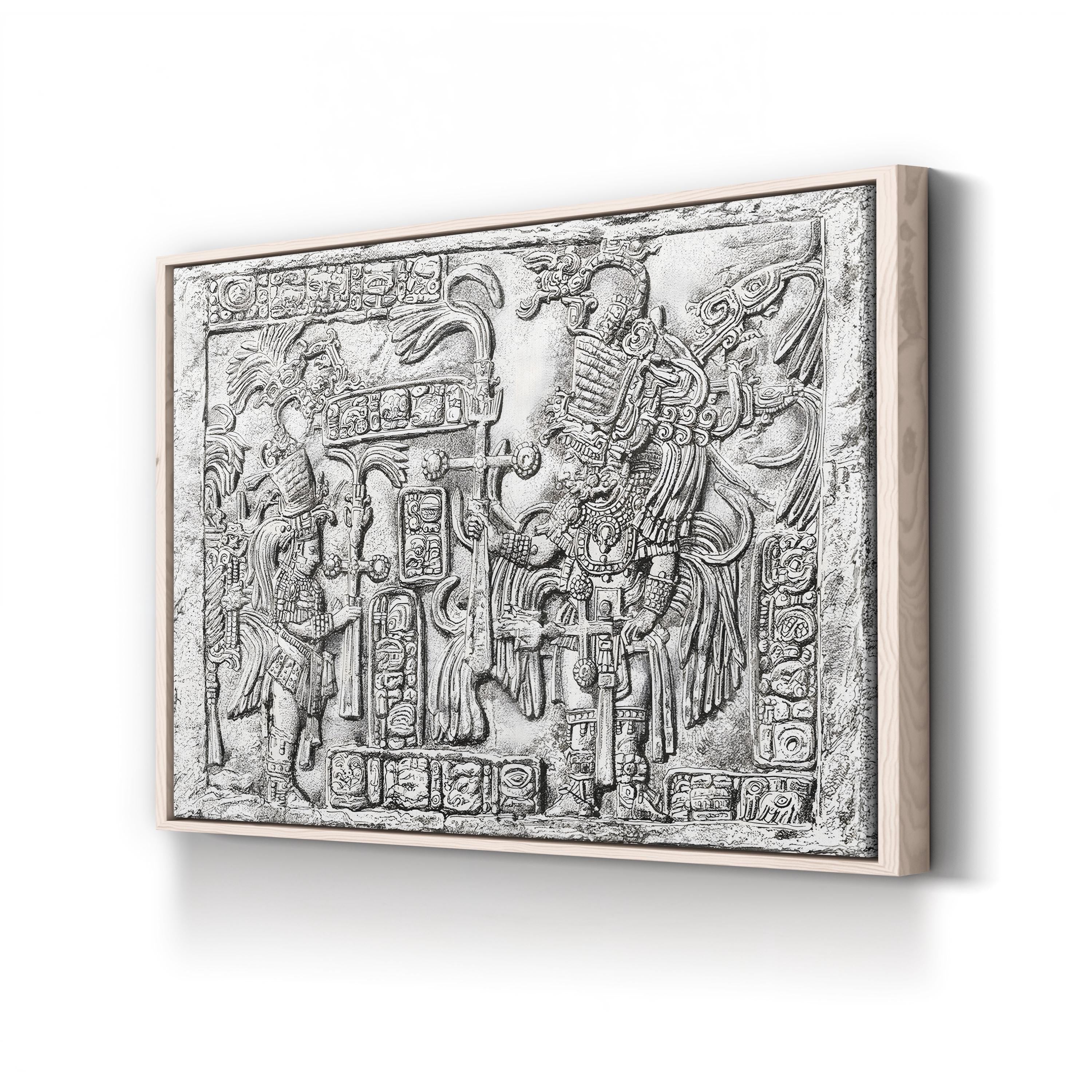 Decorative Lintel from Yaxchilán, Chiapas, Mexico — Ancient Mayan Architectural Relief Wall Art